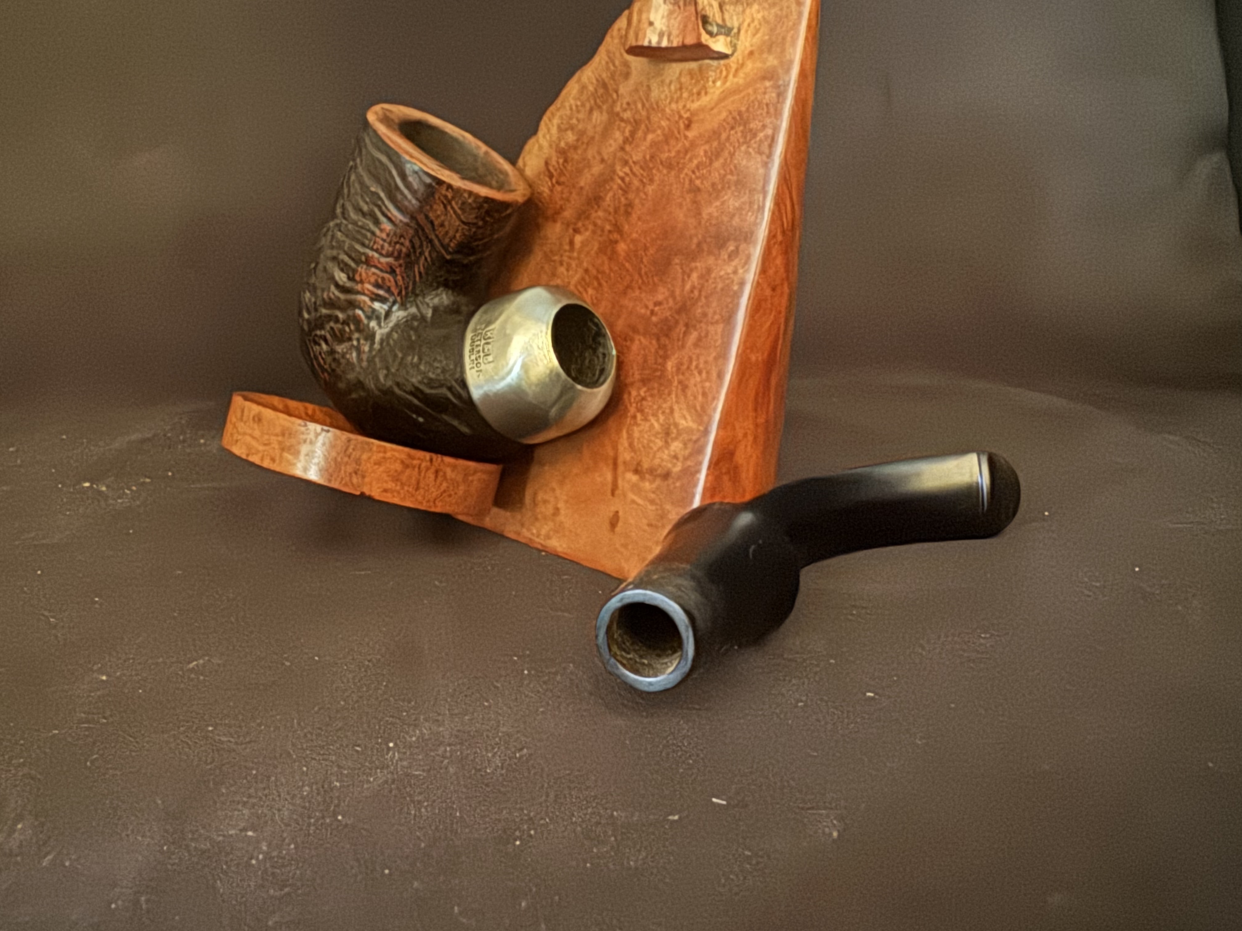 Peterson's System 309 Sandblast Large Bent Dutch, Made in Ireland Circle, Pre-Republic c.1945-1947, Nickel Band, P-Lip 10