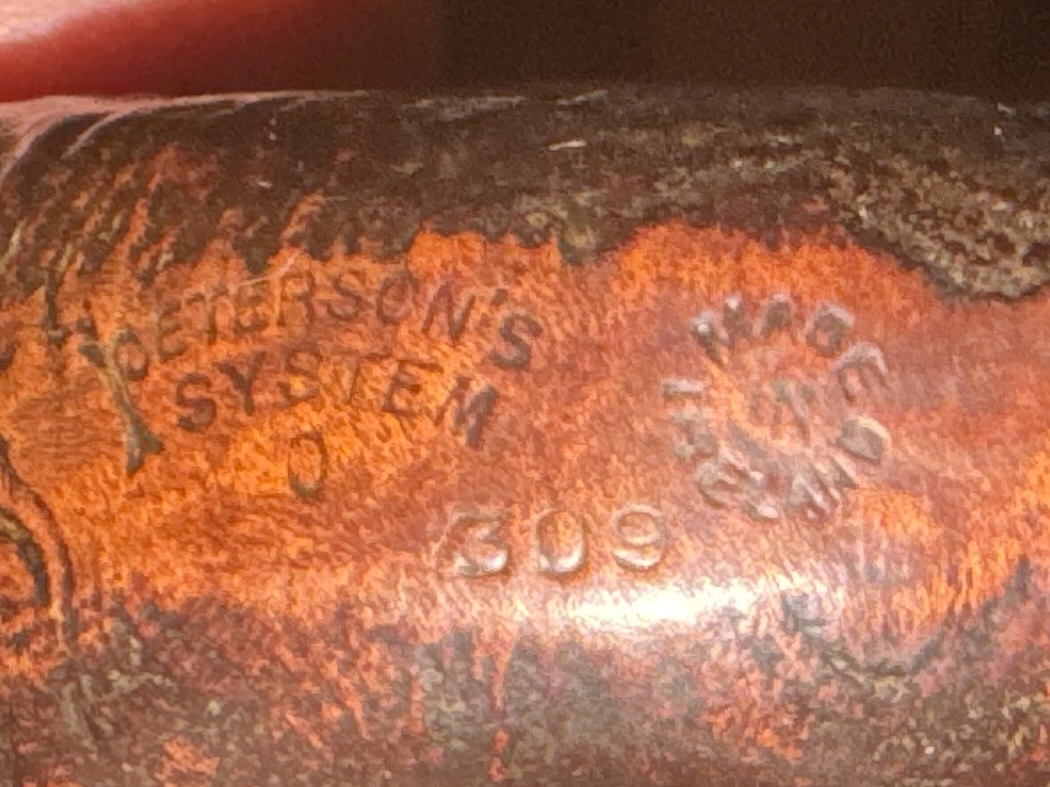 Peterson's System 309 Sandblast Large Bent Dutch, Made in Ireland Circle, Pre-Republic c.1945-1947, Nickel Band, P-Lip 12
