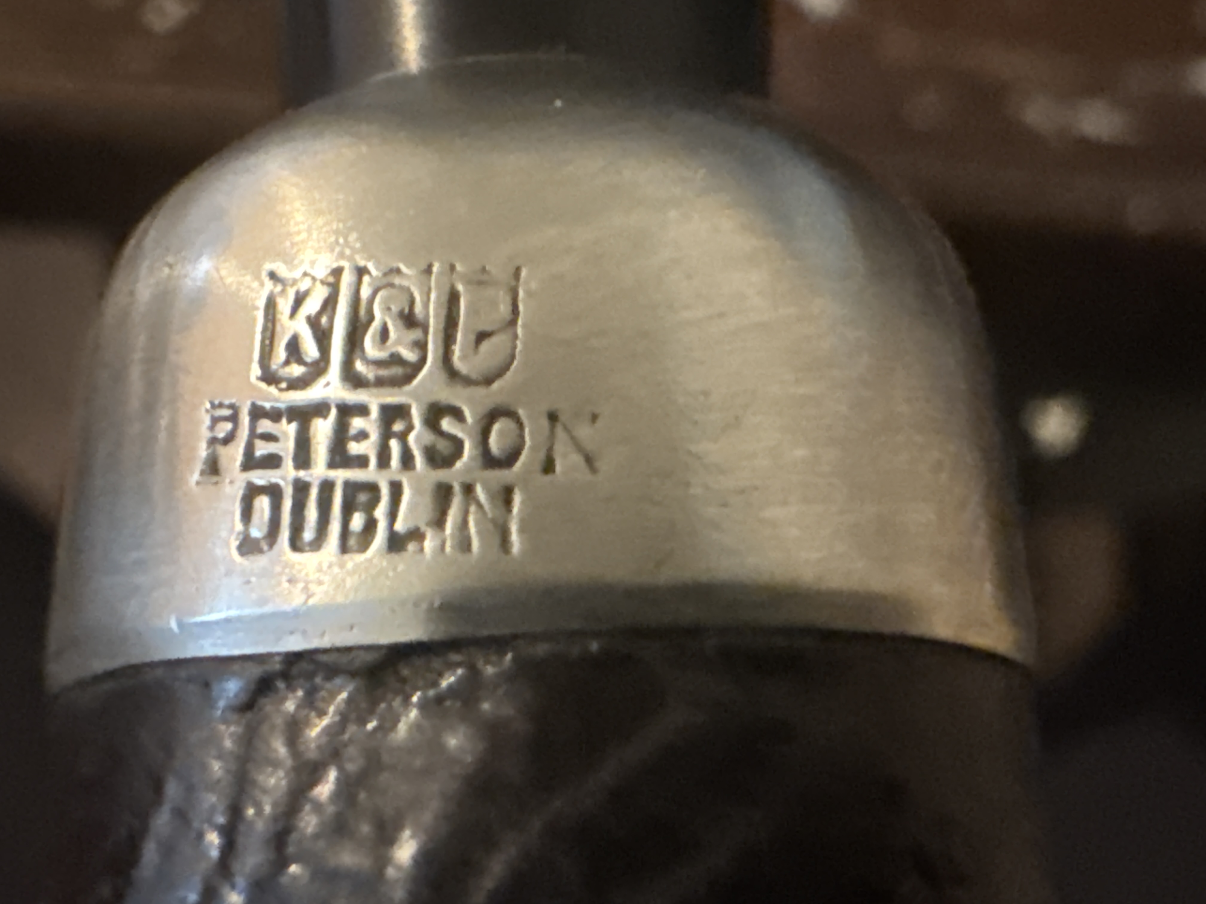 Peterson's System 309 Sandblast Large Bent Dutch, Made in Ireland Circle, Pre-Republic c.1945-1947, Nickel Band, P-Lip 14