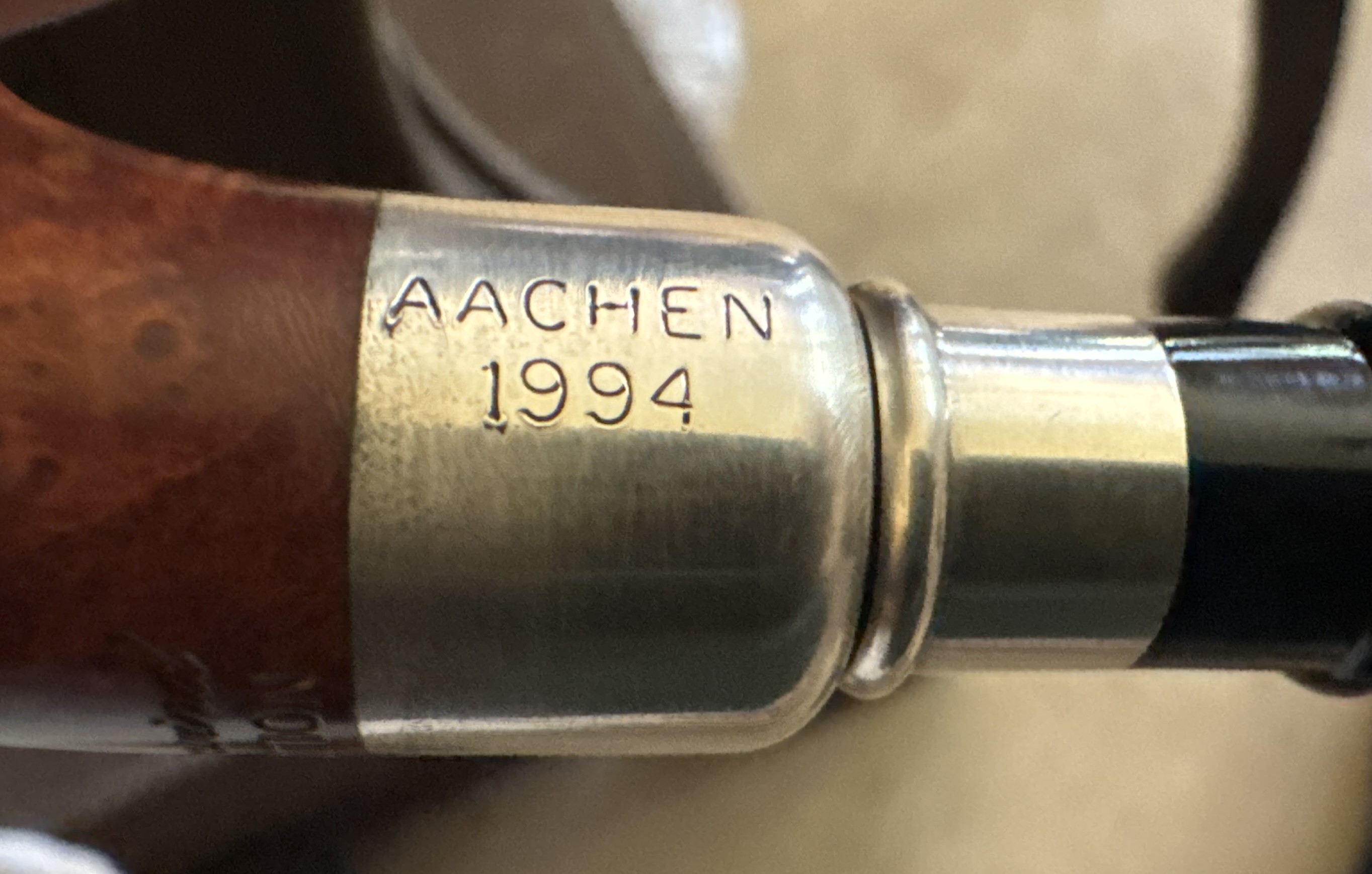 1994 Schneiderwind Jahrespfeife Sterling Silver Spigot Aachen Est 1846 Estate Pipe 13