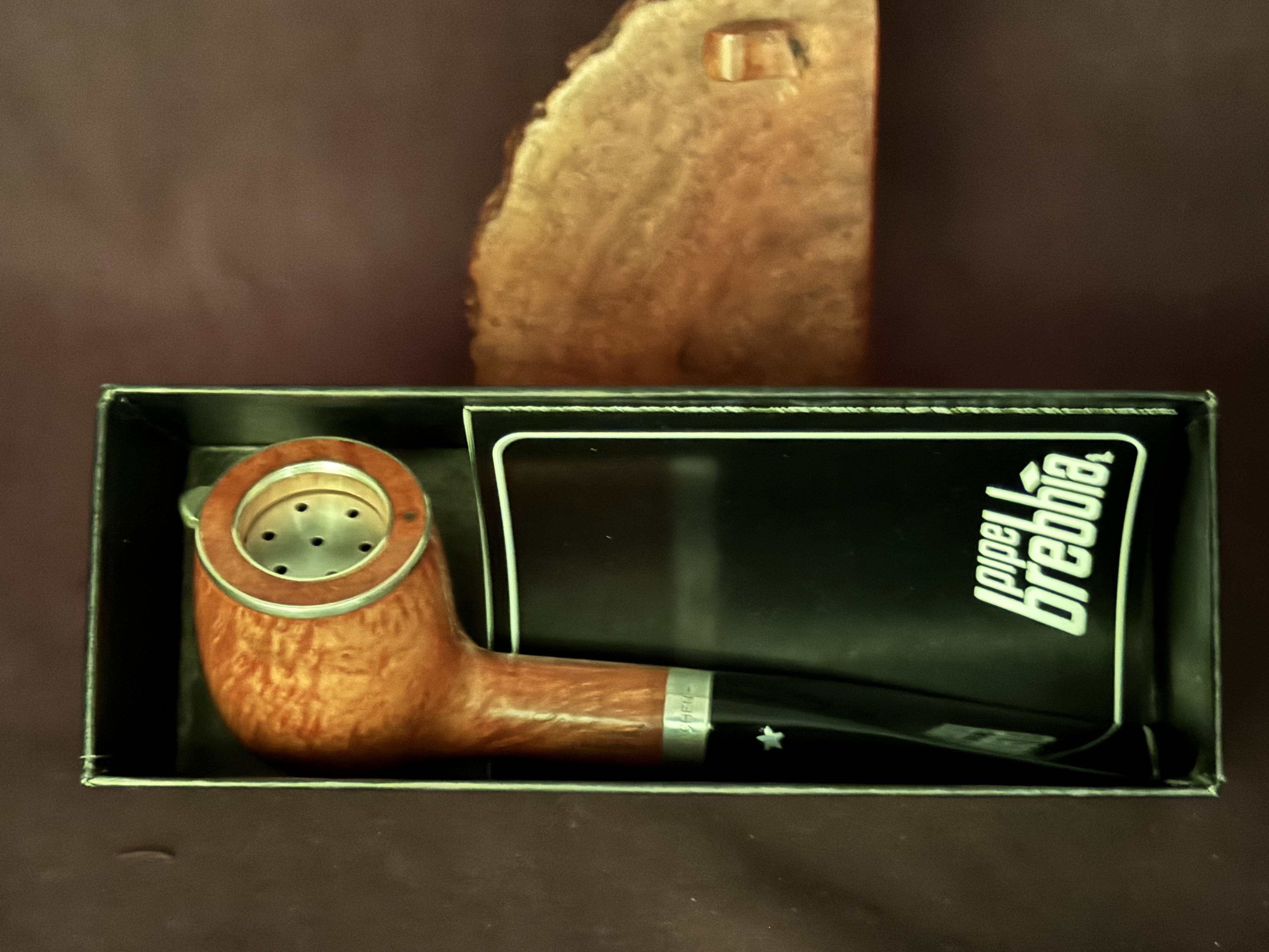 1996 Schneiderwind Jahrespfeife Brebbia Pura Straight Billiard Silver Wind Cap Unsmoked 10