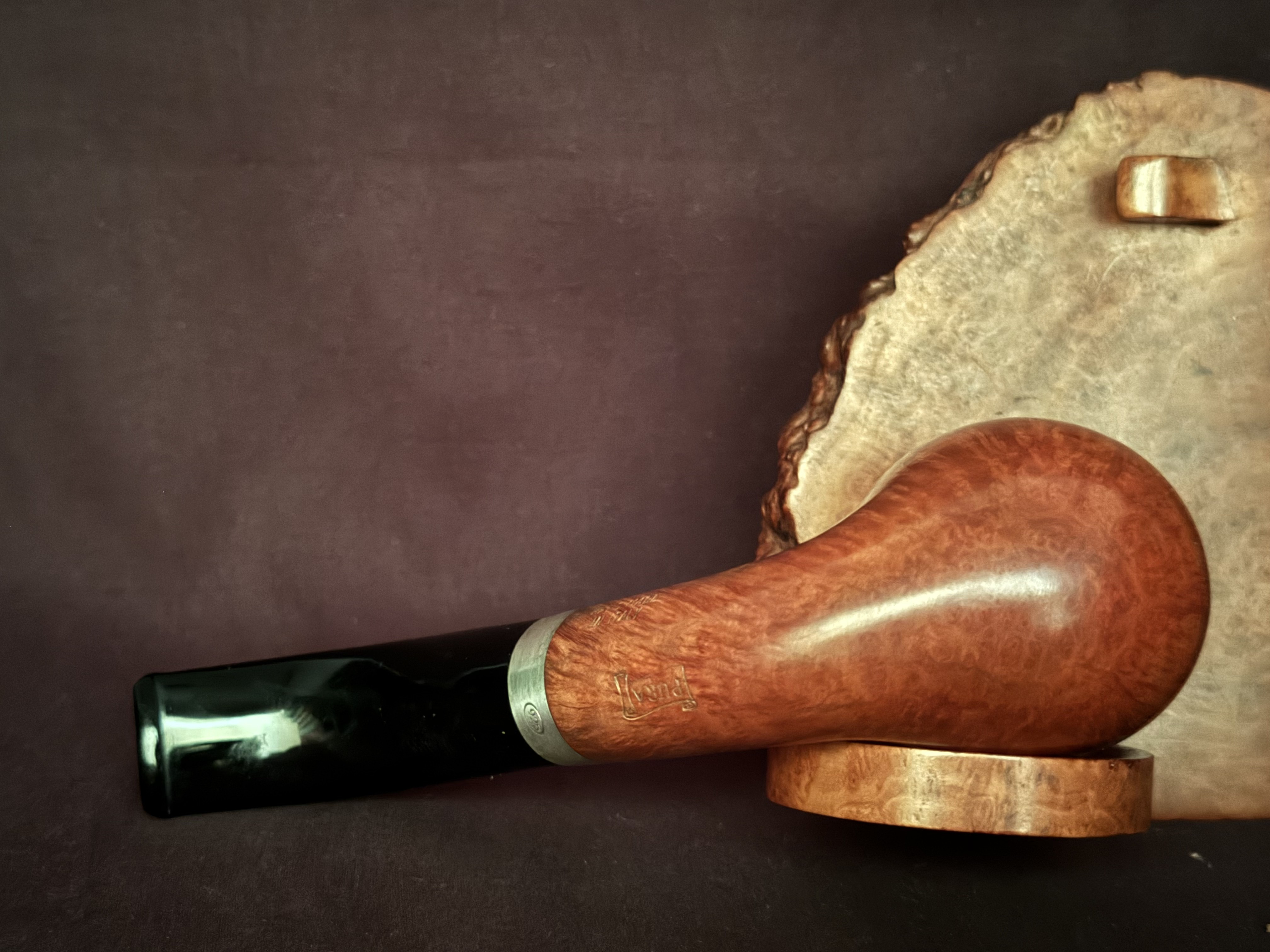 1997 Schneiderwind Jahrespfeife Brebbia Pura Bent Billiard Sterling Silver Cap Unsmoked 7