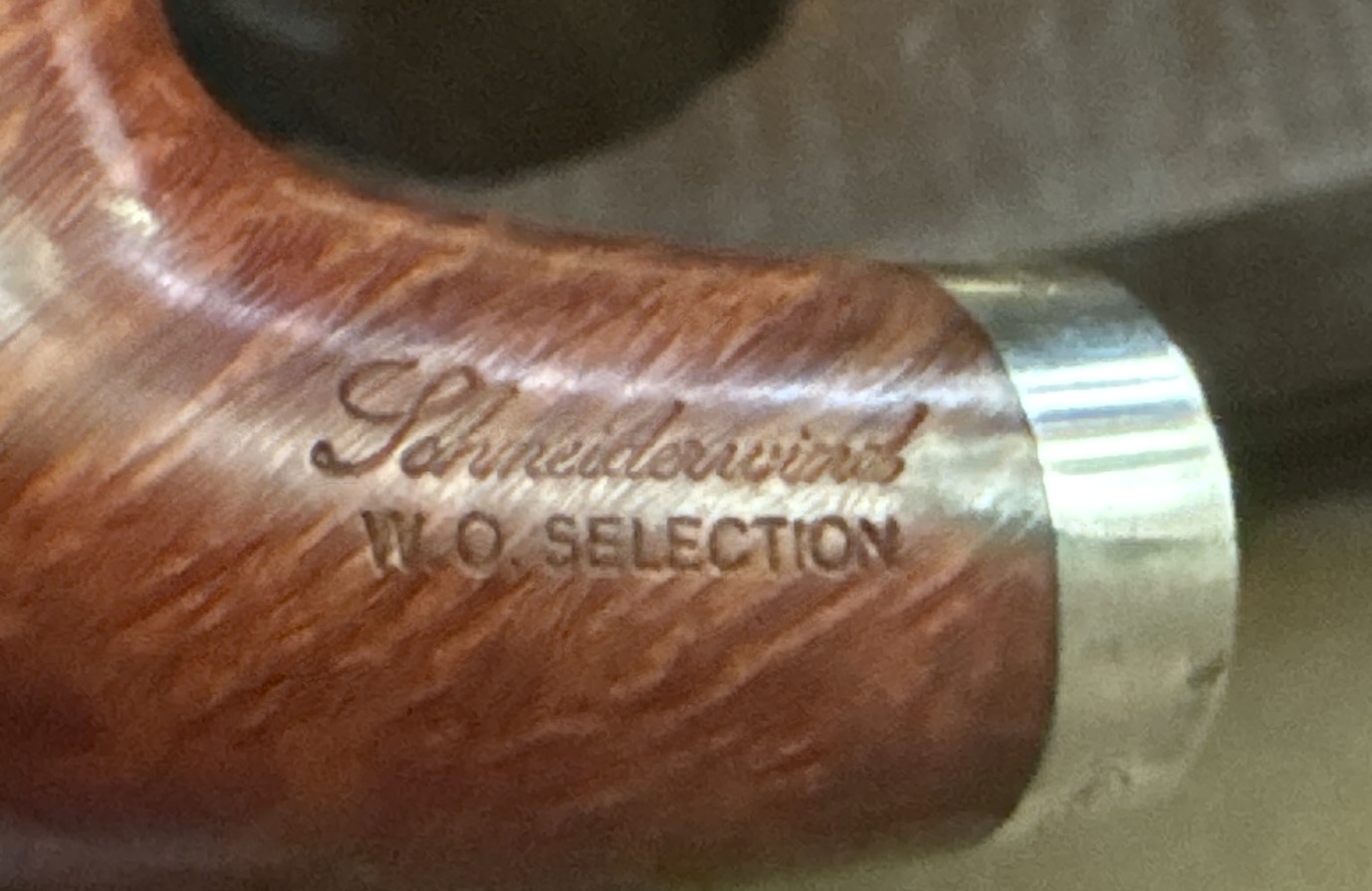 1997 Schneiderwind Jahrespfeife Brebbia Pura Bent Billiard Sterling Silver Cap Unsmoked 16