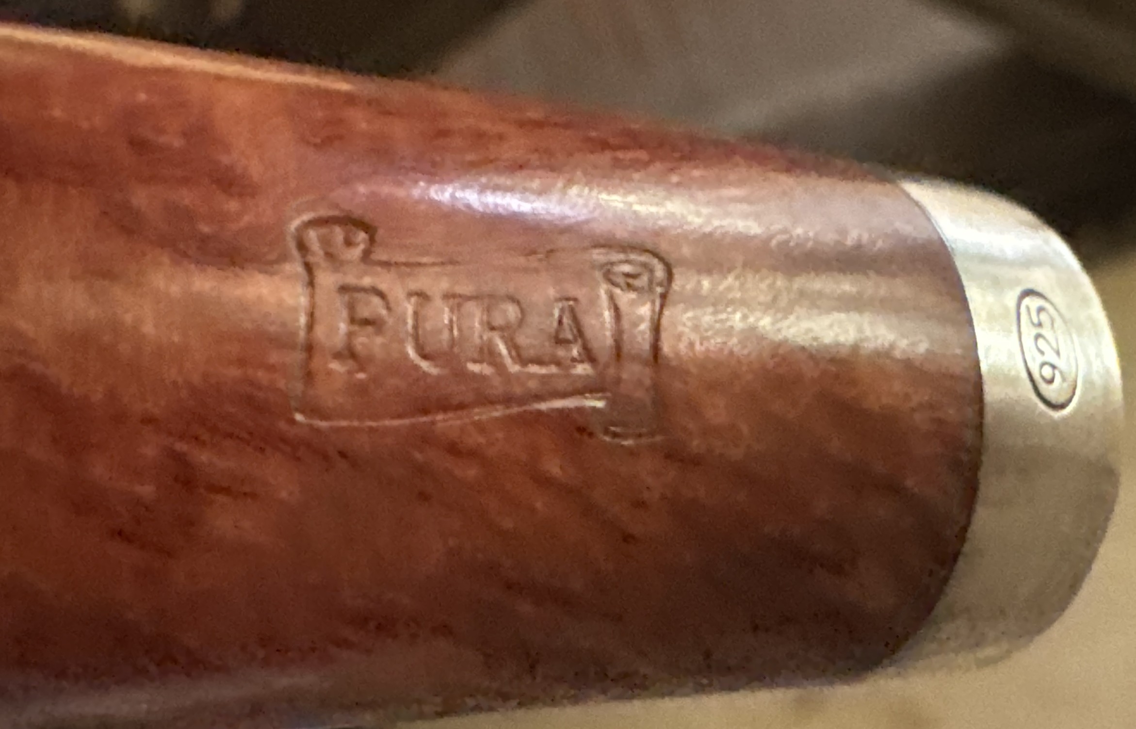 1997 Schneiderwind Jahrespfeife Brebbia Pura Bent Billiard Sterling Silver Cap Unsmoked 14