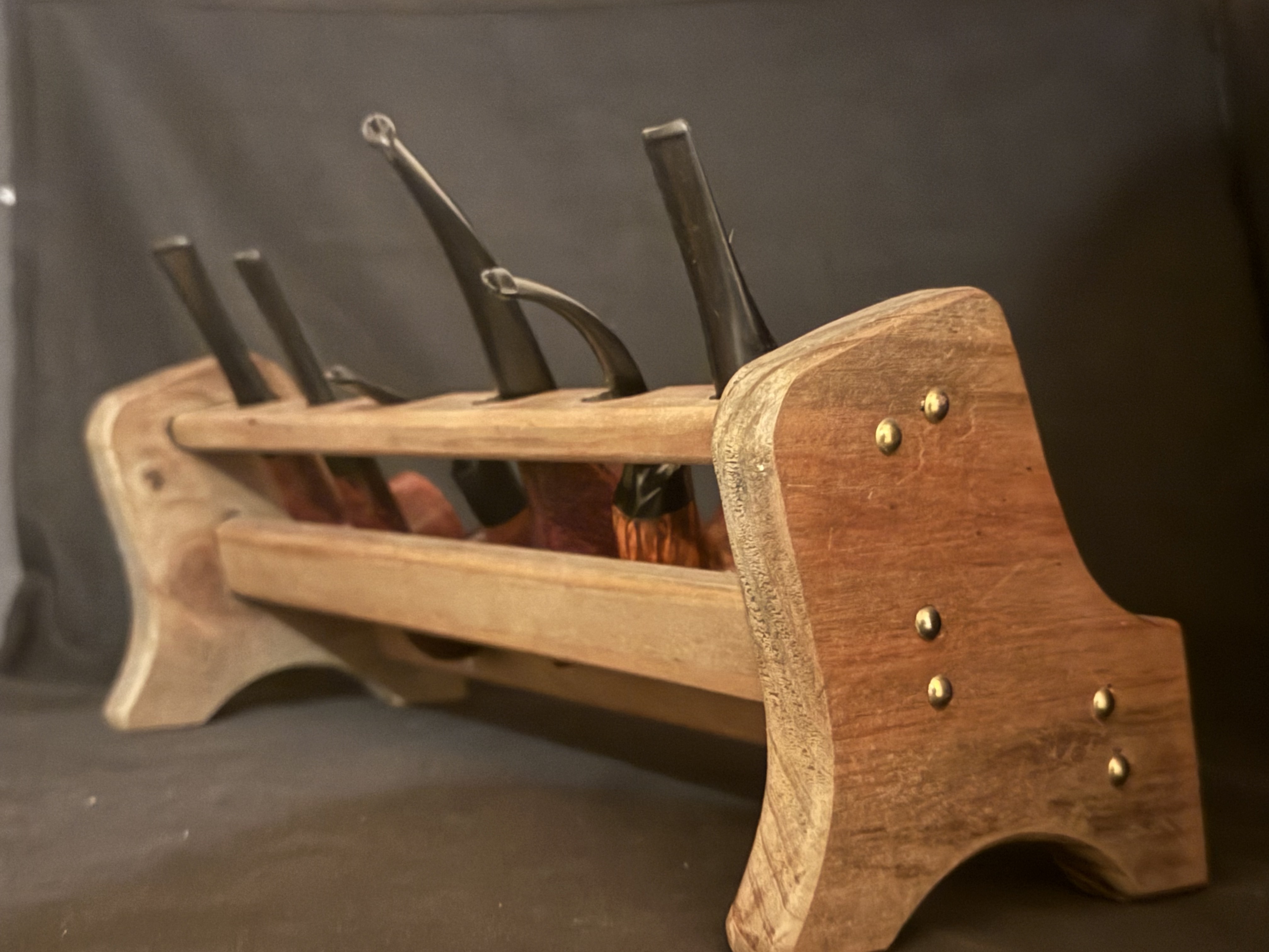 6 Pipes Wooden Holder 5
