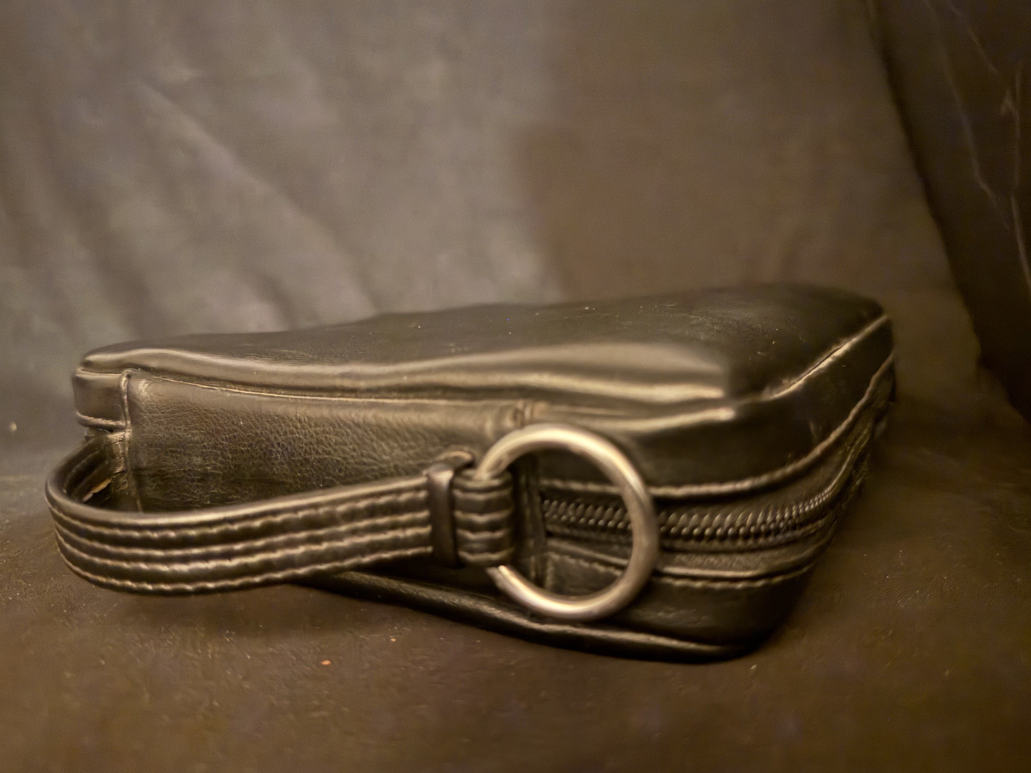 DERESO Black Leather Travel Pipe Bag for 7 Pipes, Accessories and Tobacco Tin 5