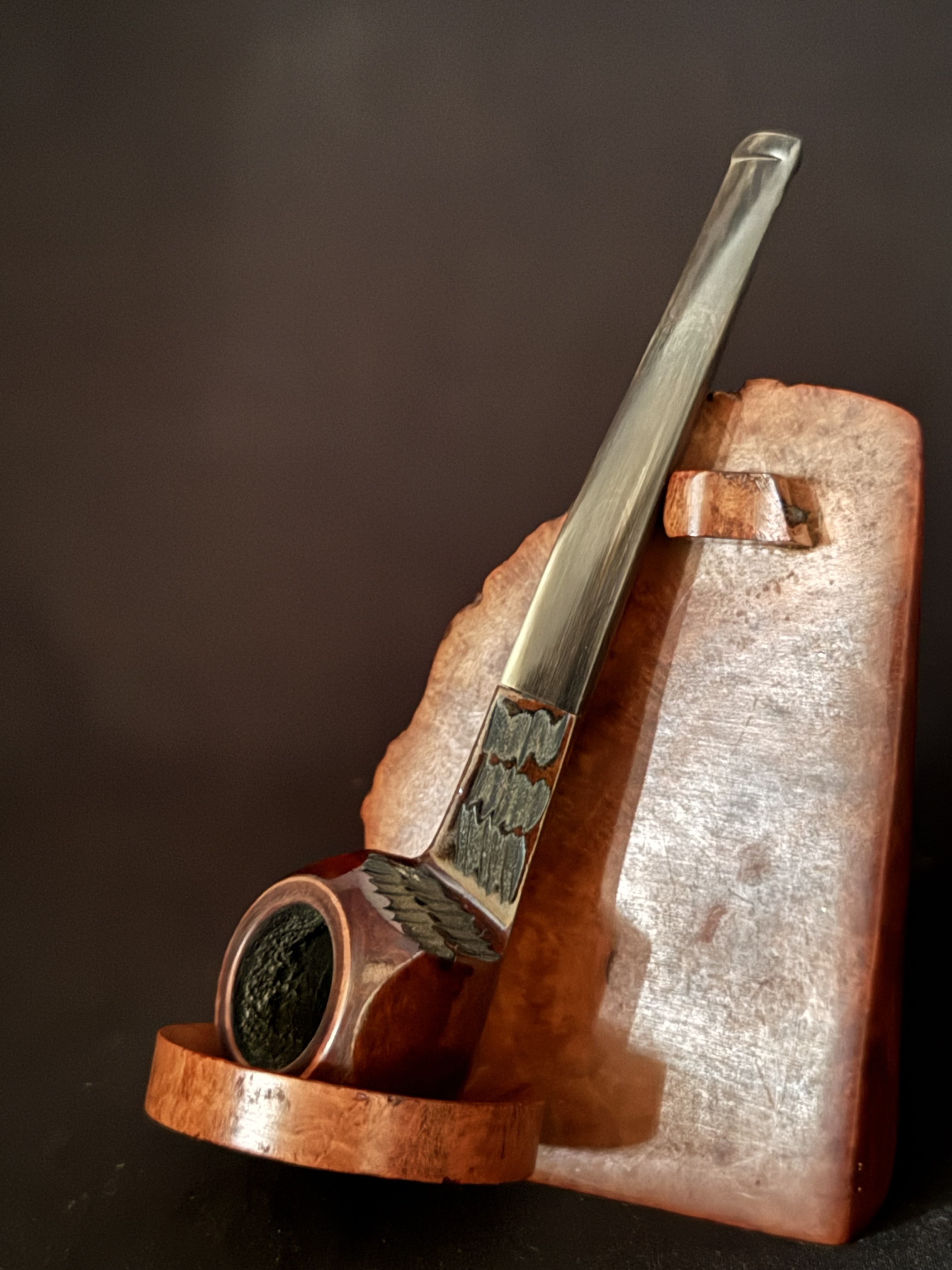 Admiral Bruyere Hexagonal Vest Pocket Pipe - Bakelite Stem