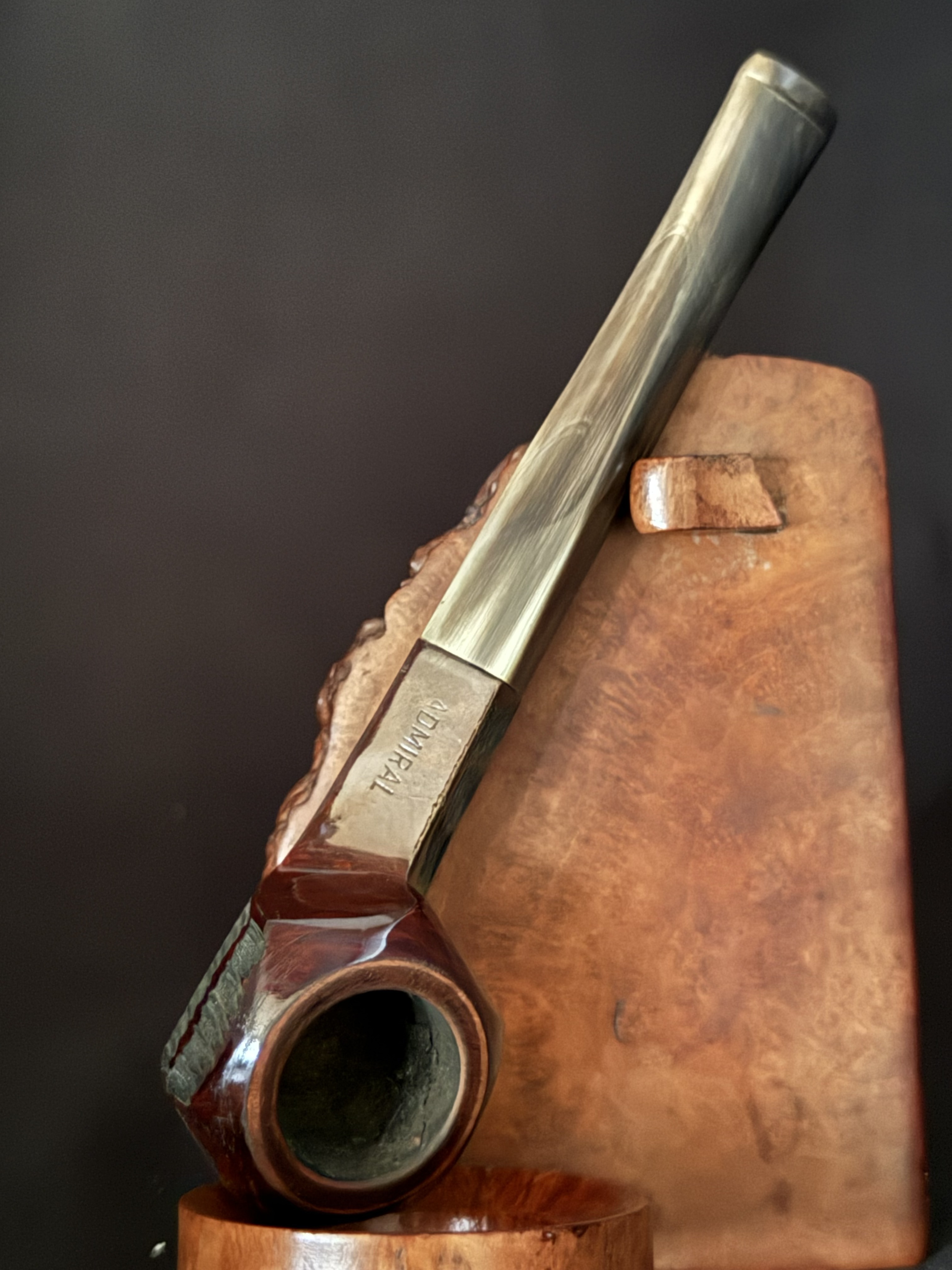 Admiral Bruyere Hexagonal Vest Pocket Pipe - Bakelite Stem 2