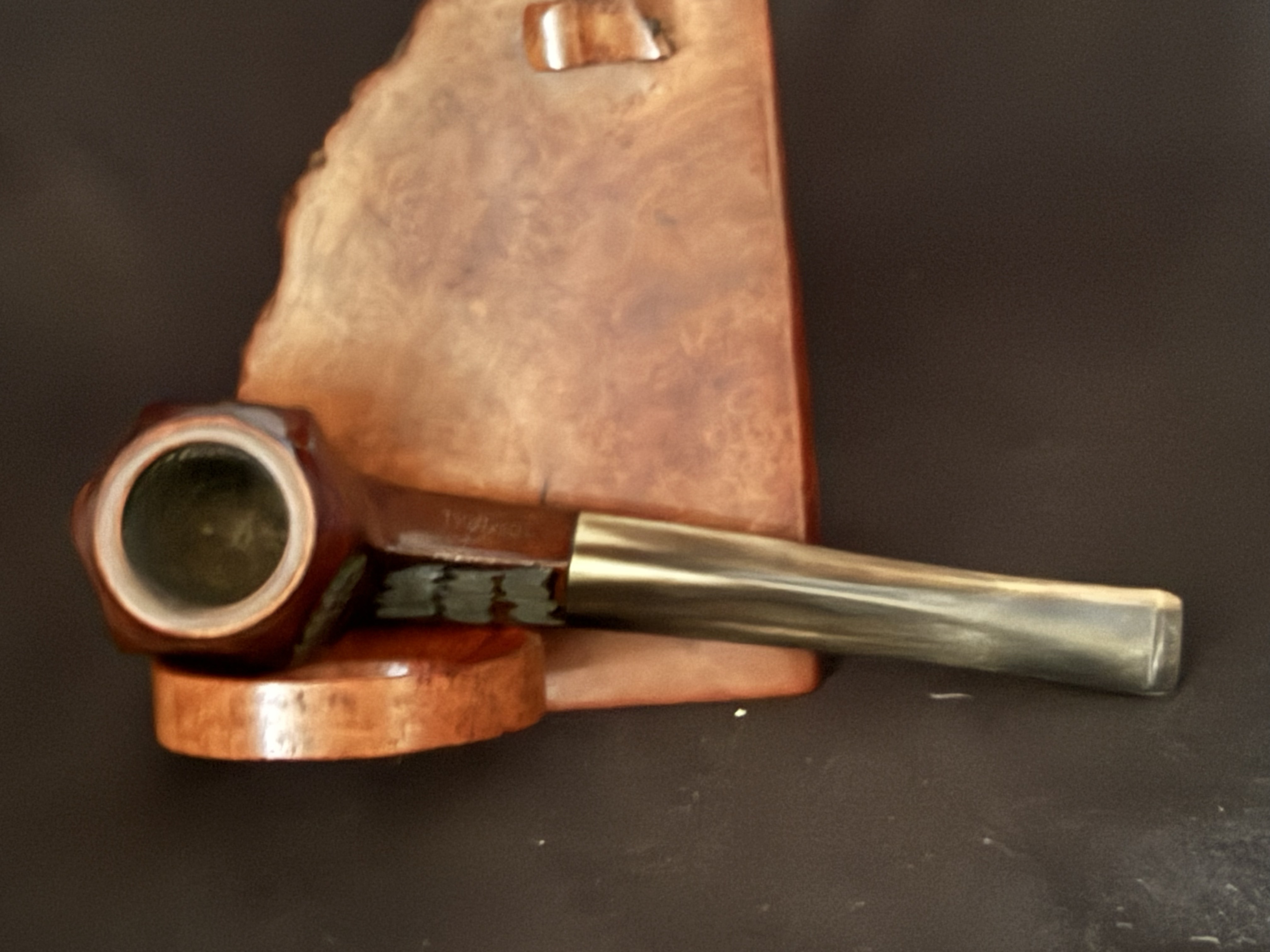 Admiral Bruyere Hexagonal Vest Pocket Pipe - Bakelite Stem 5