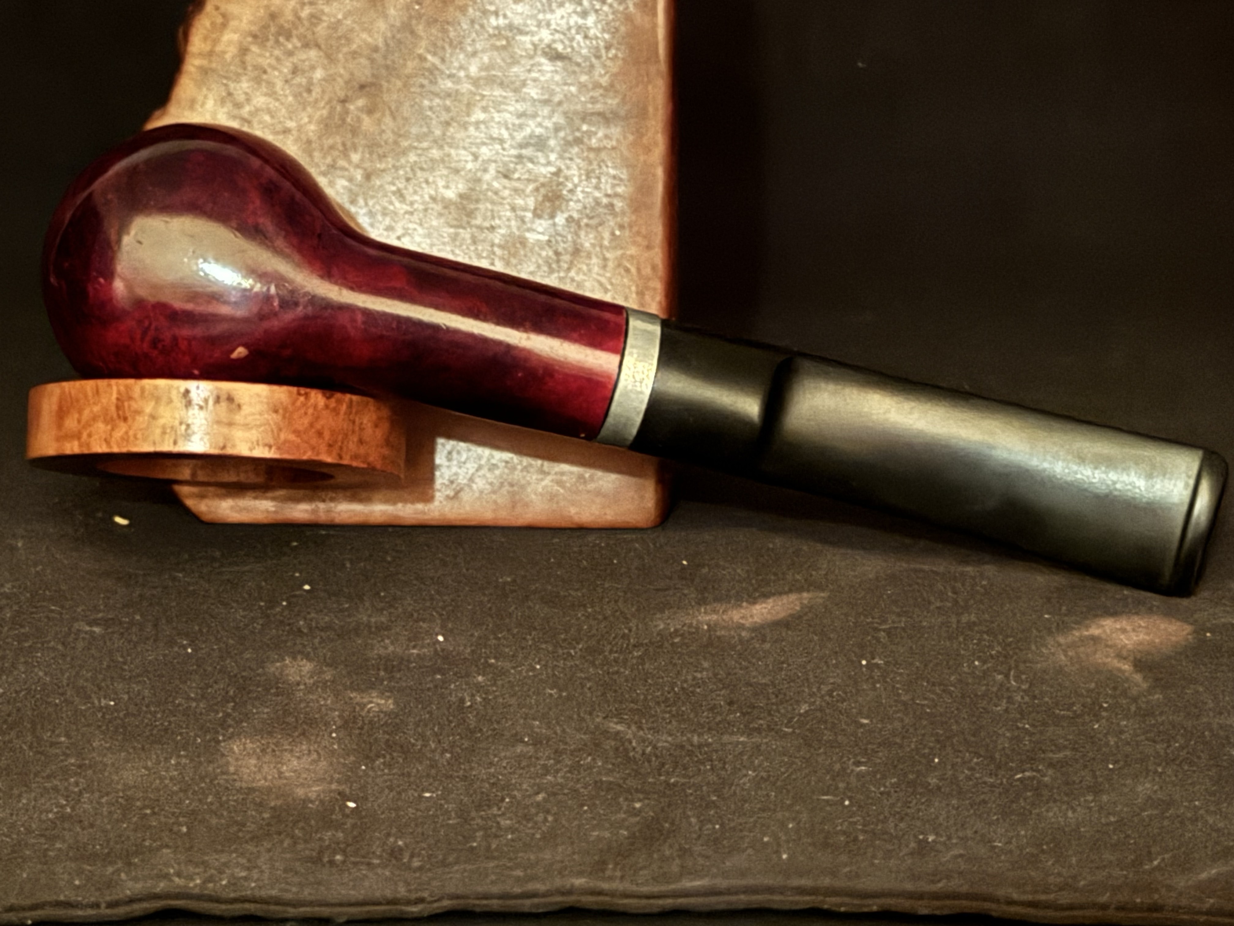 Adsorba 210 Reddish Smooth Straight Billiard Estate Pipe