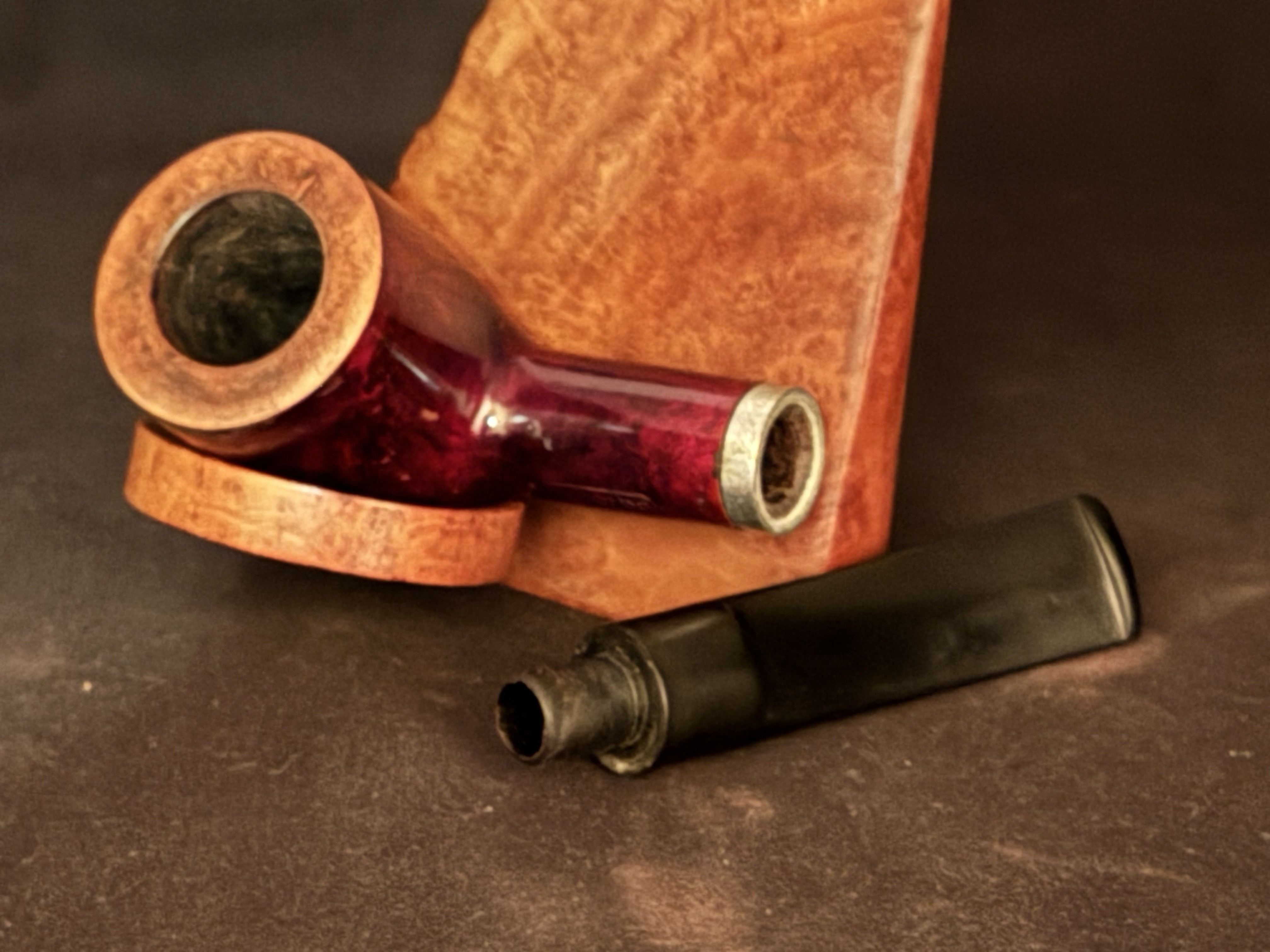 Adsorba 210 Reddish Smooth Straight Billiard Estate Pipe 3