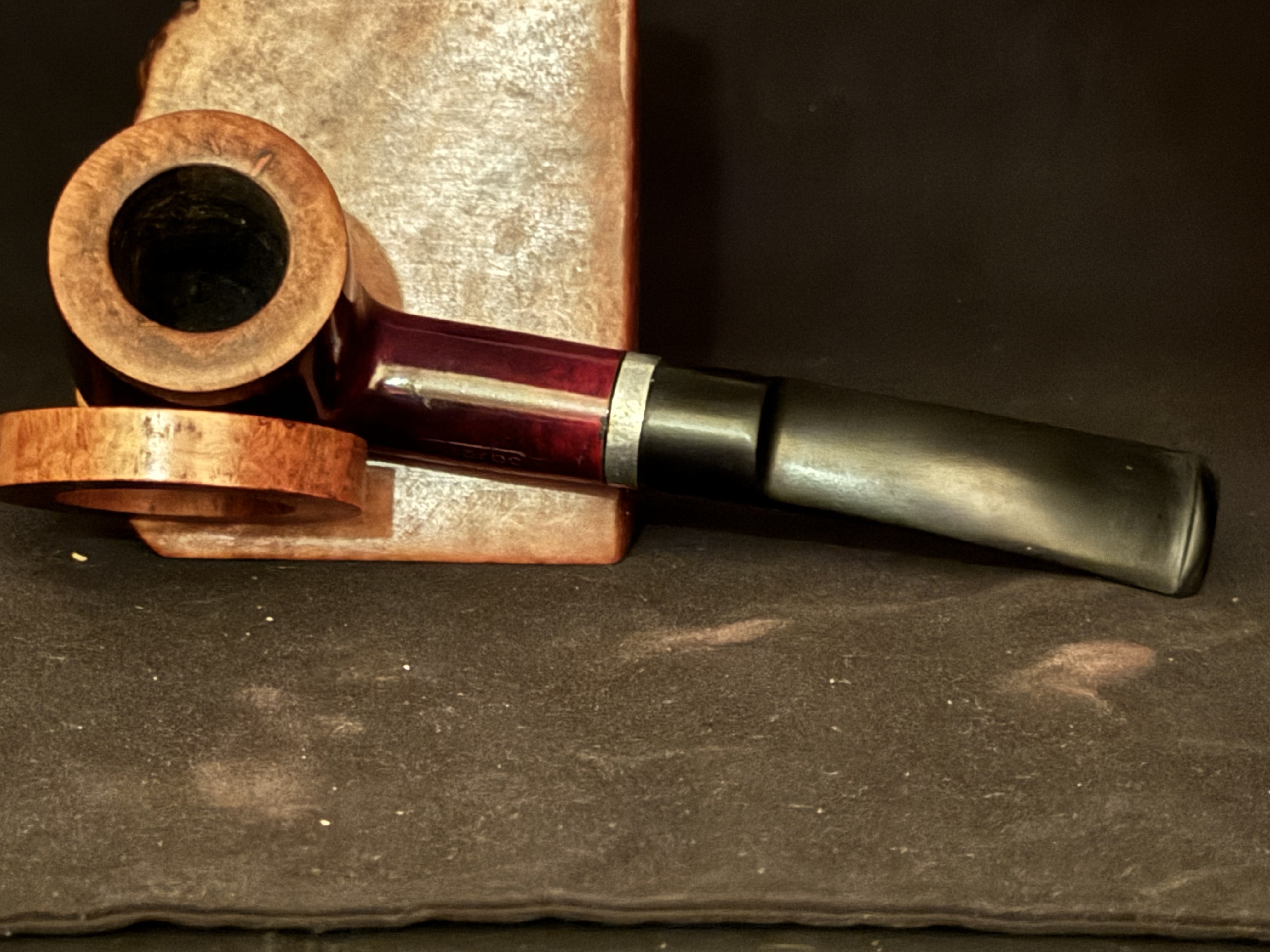 Adsorba 210 Reddish Smooth Straight Billiard Estate Pipe 9