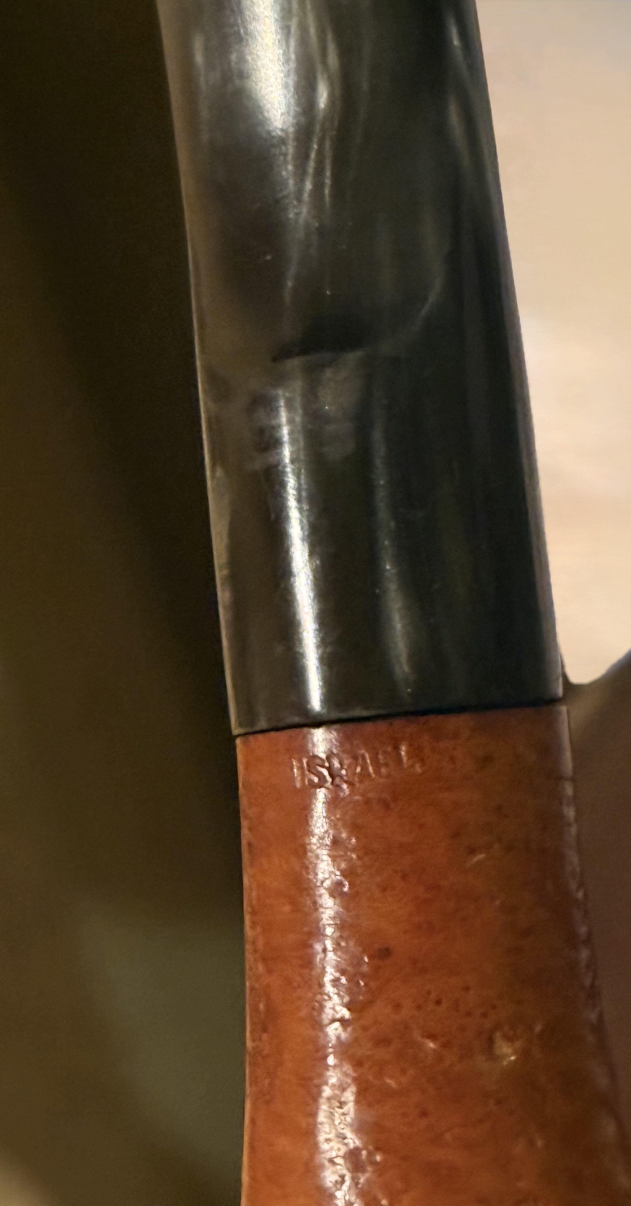 Alpha Horizon Sandblast Bent Vulcano Estate Briar Pipe, Acrylic Saddle Stem 8