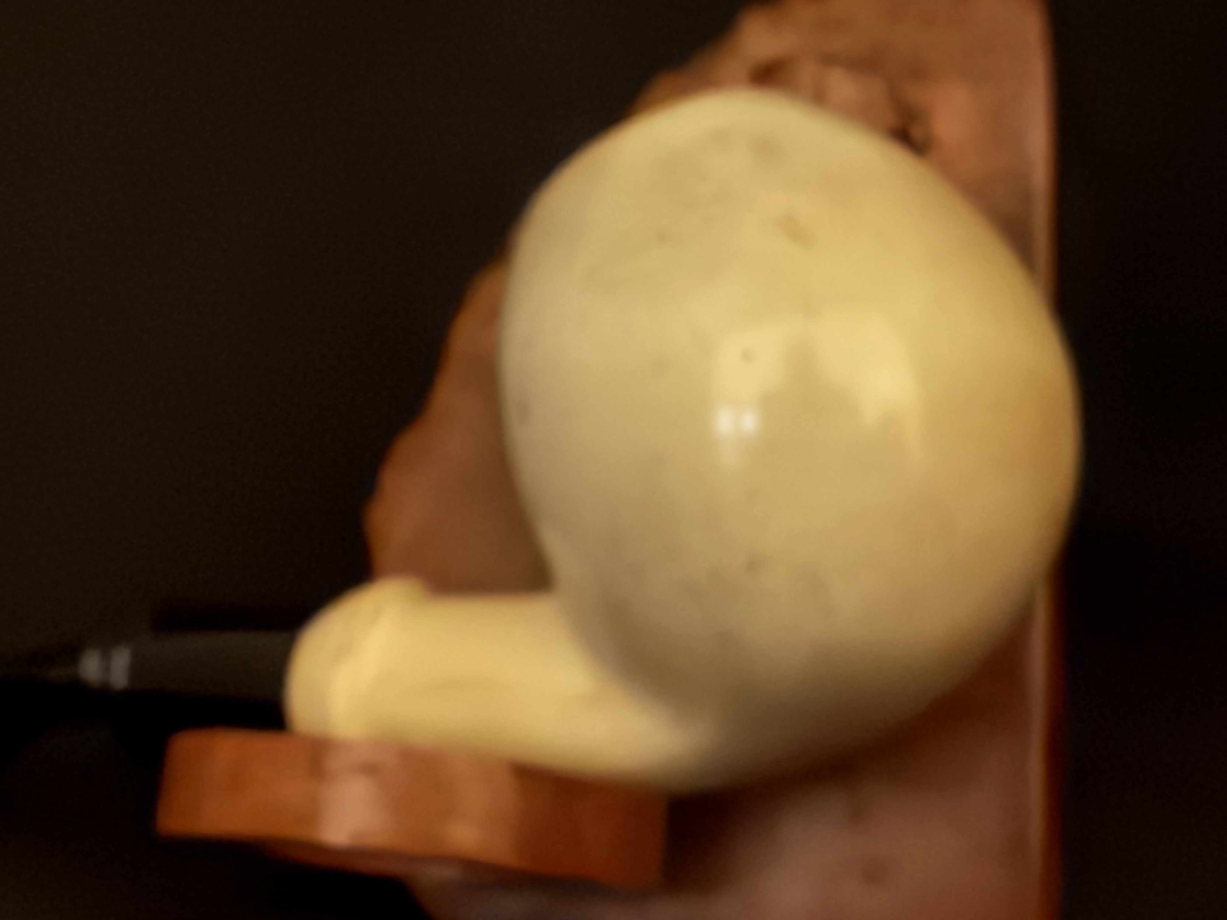Altinay Turkish Meerschaum Bent Pipe, Large Smooth Spherical Bowl, Dark Amber Saddle Stem, 9mm Filter, Fishtail Bit, Original Case 8