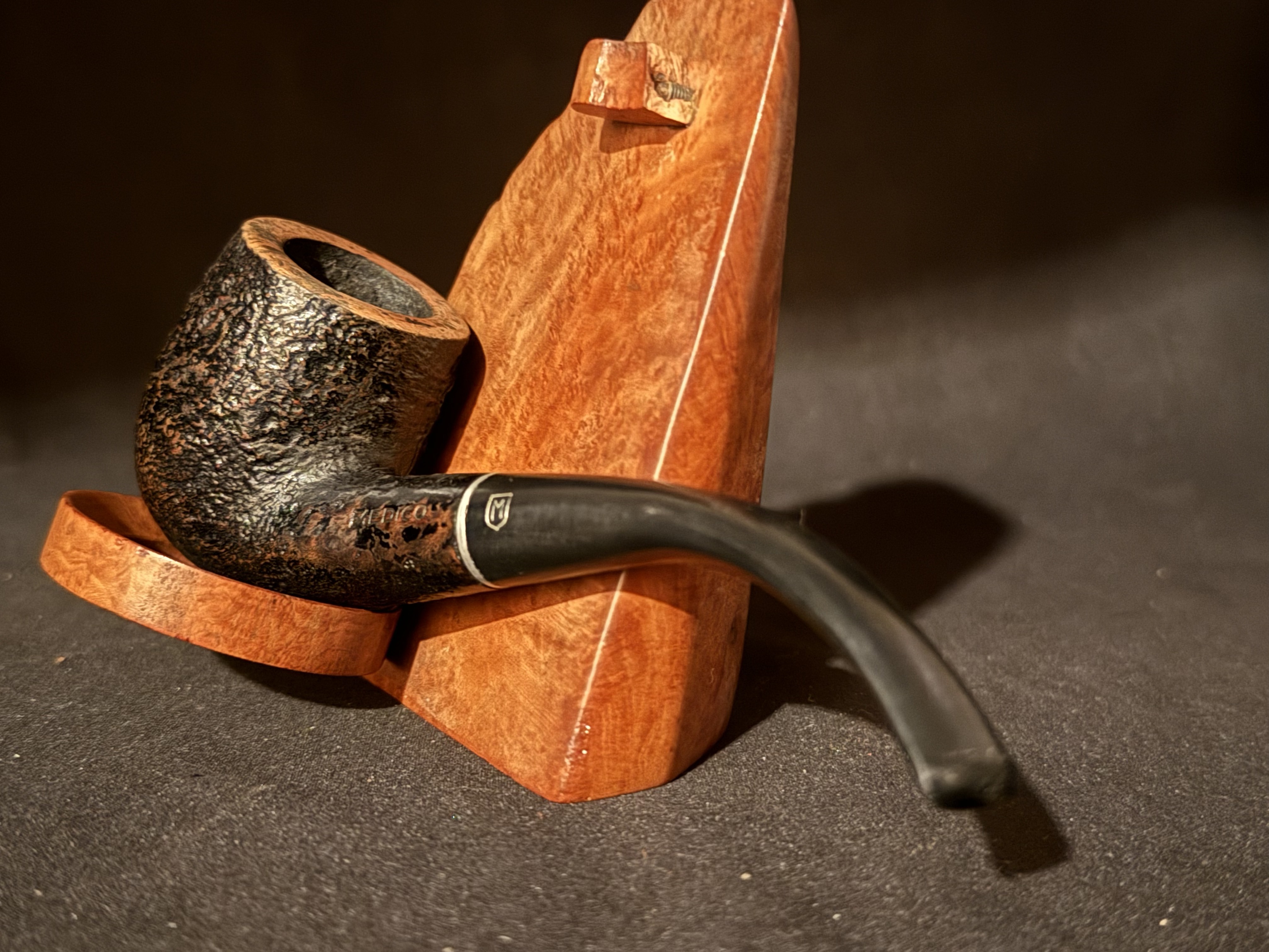 American Estate Medico sandblast bent billiard 2
