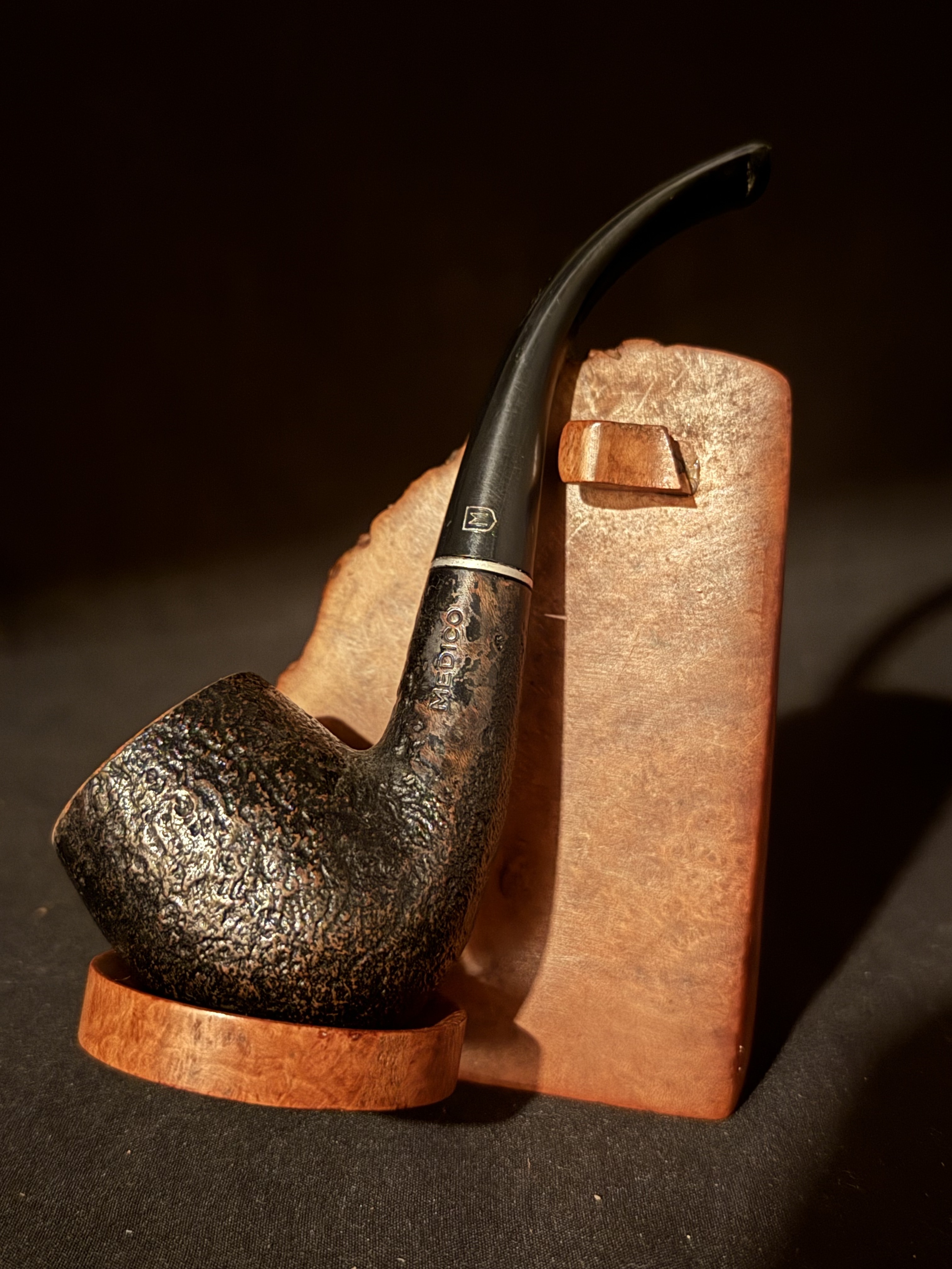 American Estate Medico sandblast bent billiard 11
