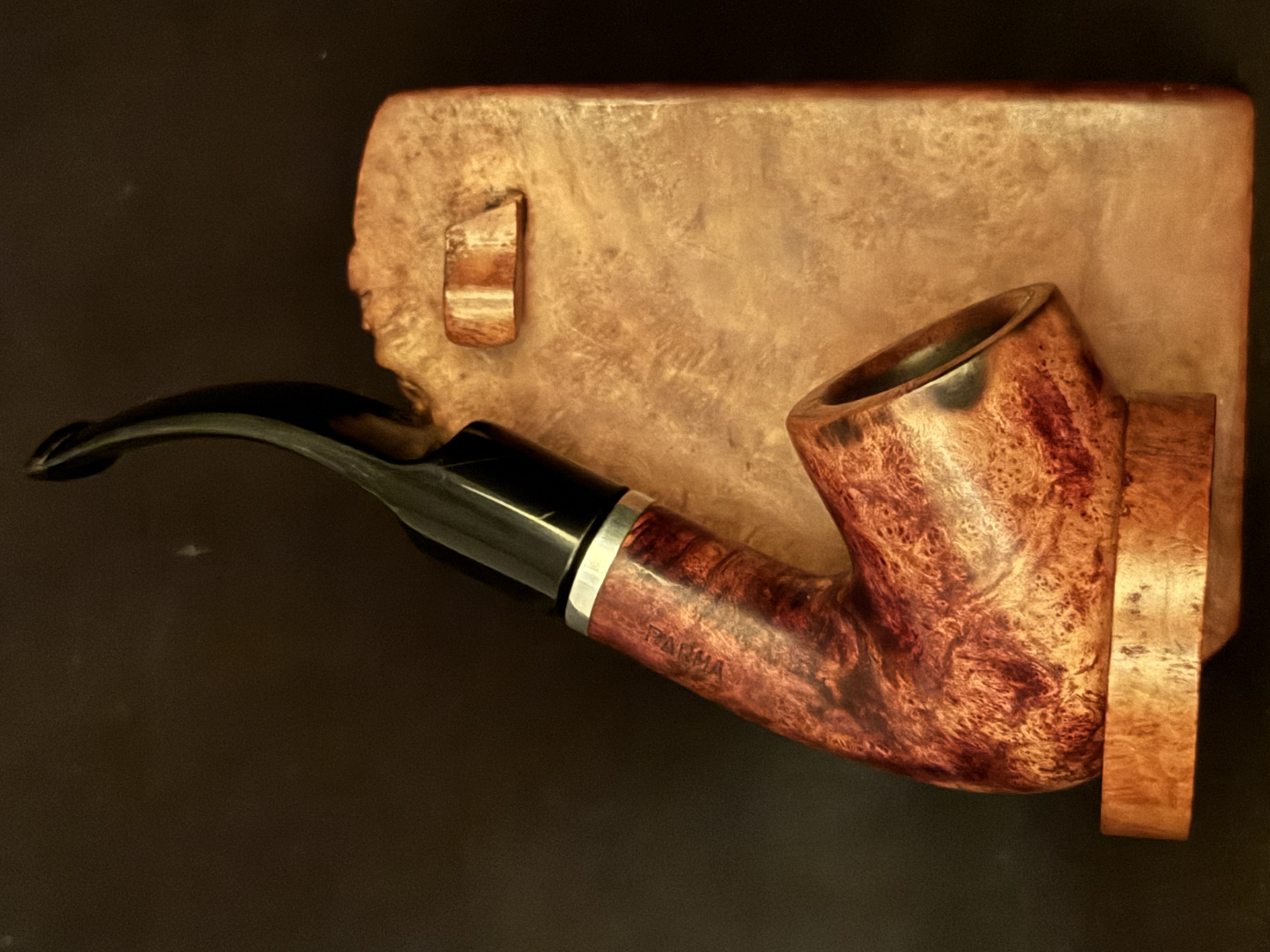 Angelo Parma 1402 Bent Billiard Smooth Estate Pipe 2