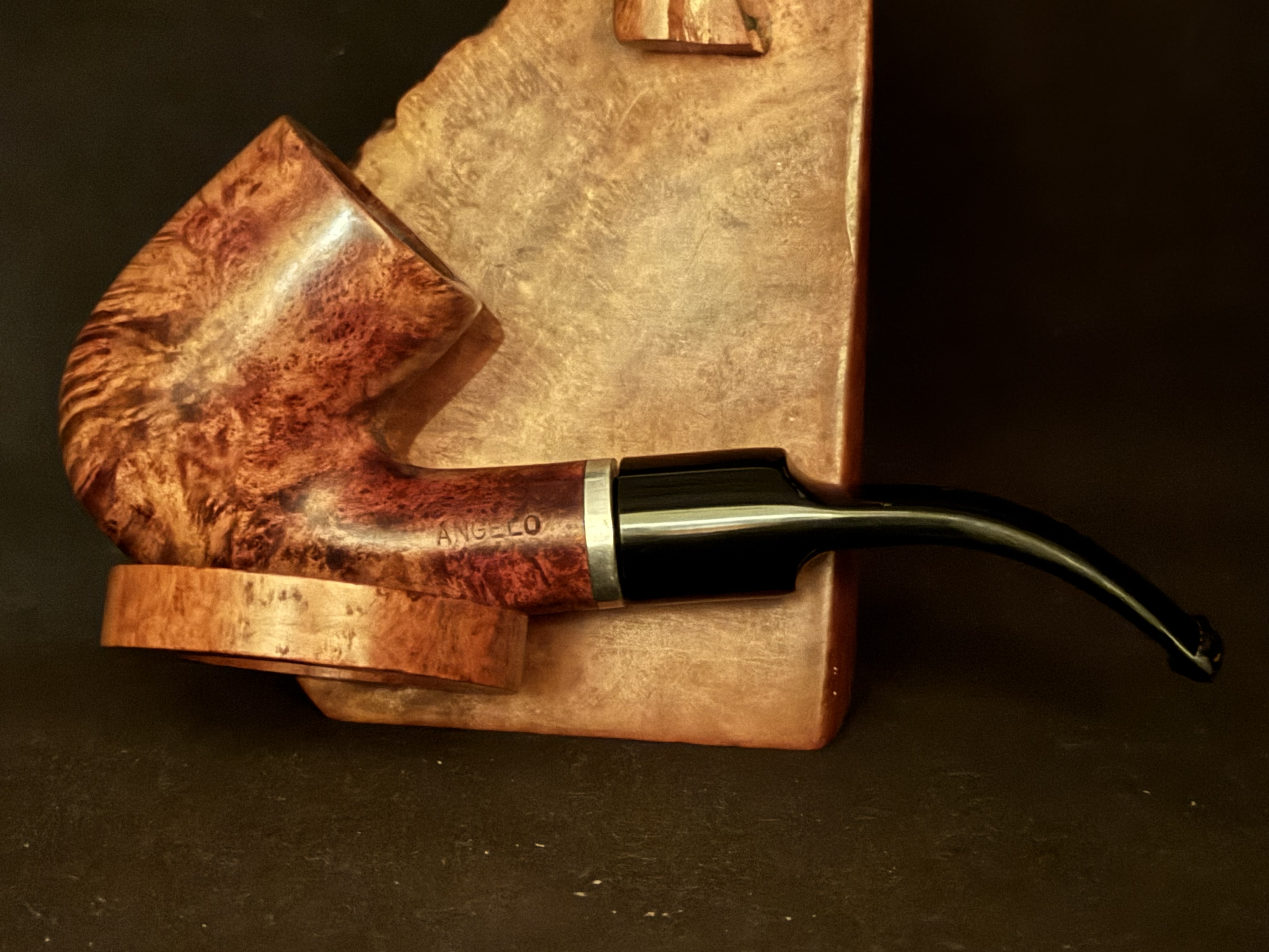 Angelo Parma 1402 Bent Billiard Smooth Estate Pipe 3