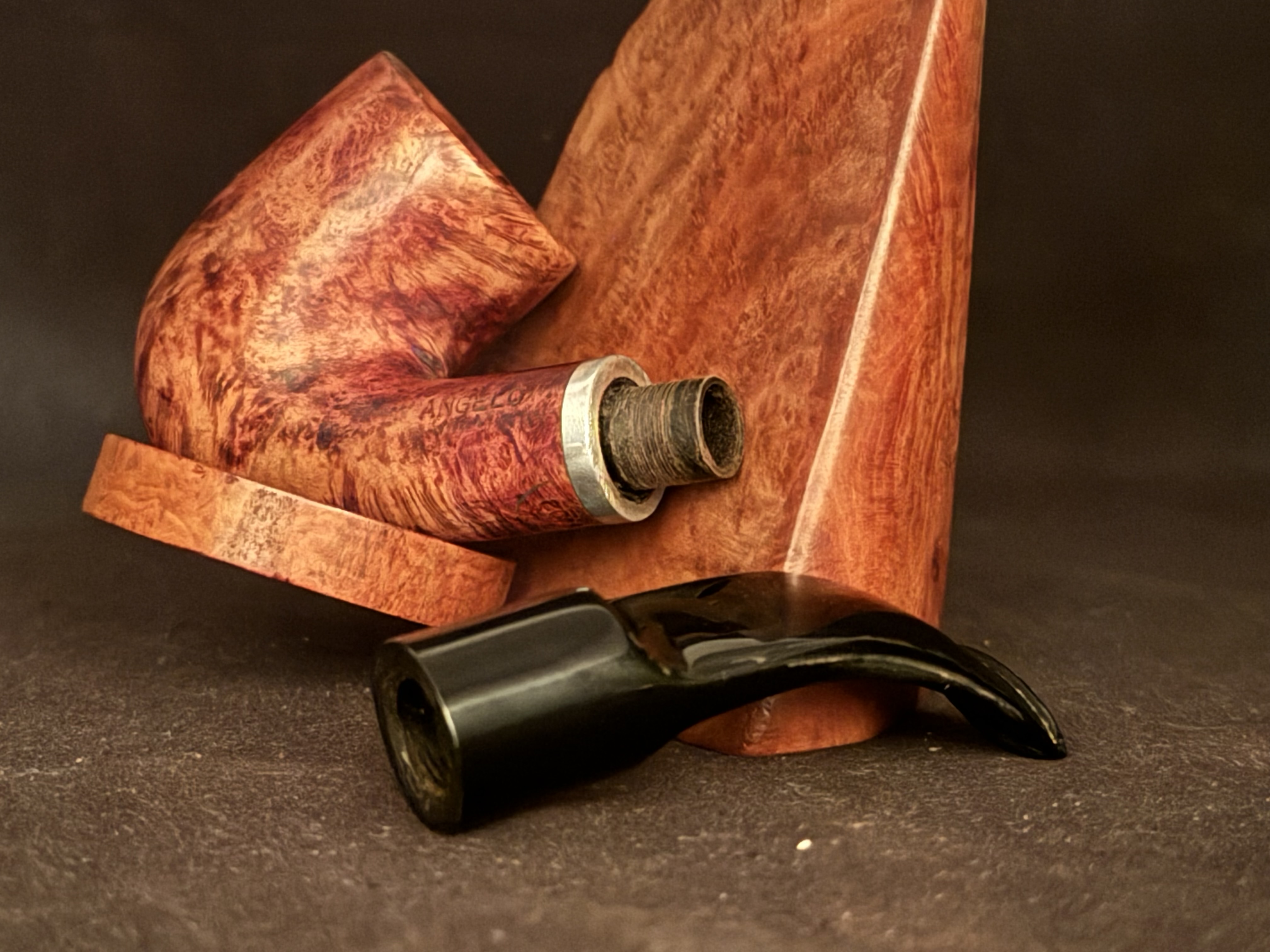 Angelo Parma 1402 Bent Billiard Smooth Estate Pipe 7