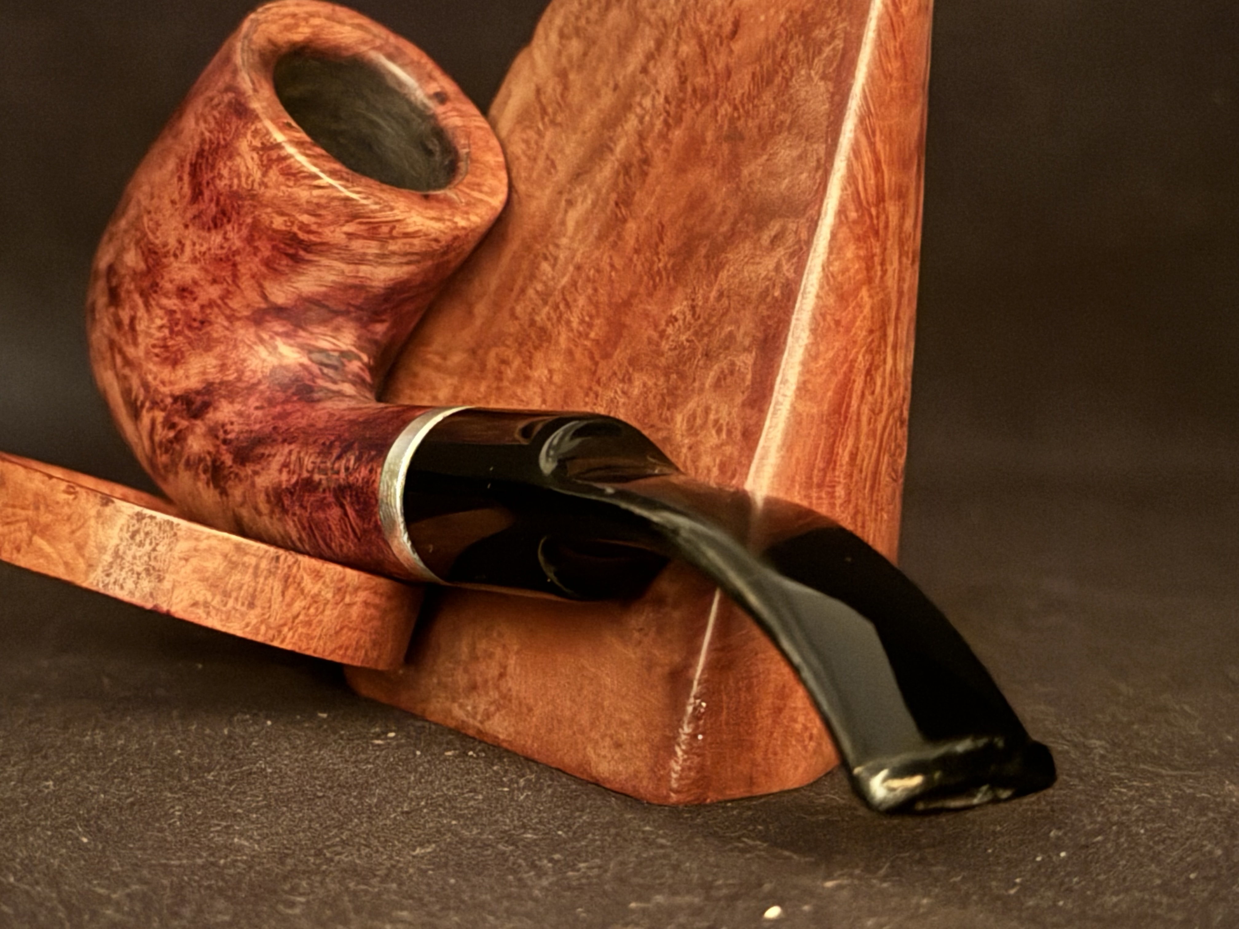 Angelo Parma 1402 Bent Billiard Smooth Estate Pipe 8