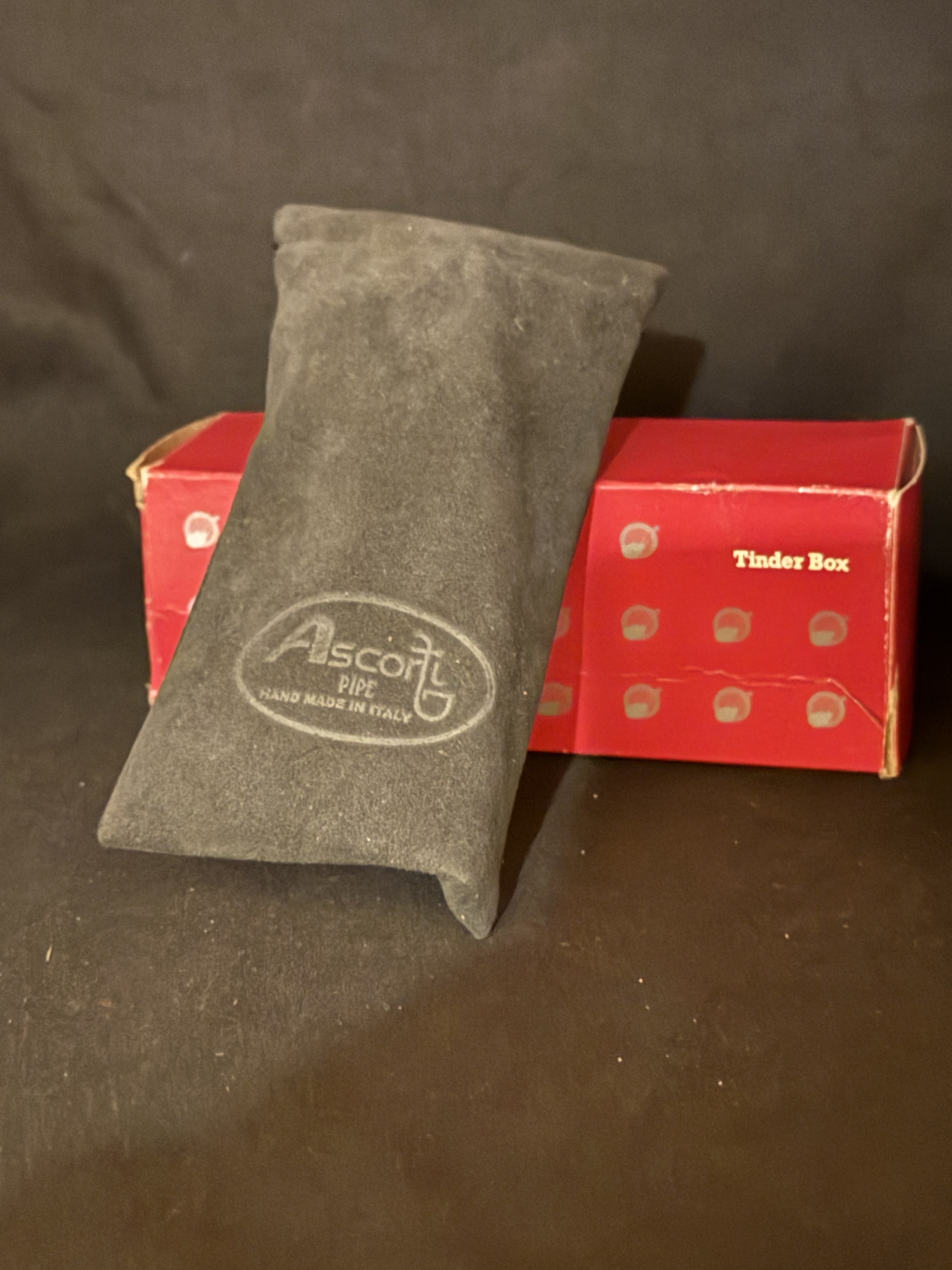 Ascorti Business SKS Hand Made Italy Sandblast Lovat Estate Pipe, Acrylic Saddle Stem, 9mm Filter, Sleeve and Box 17