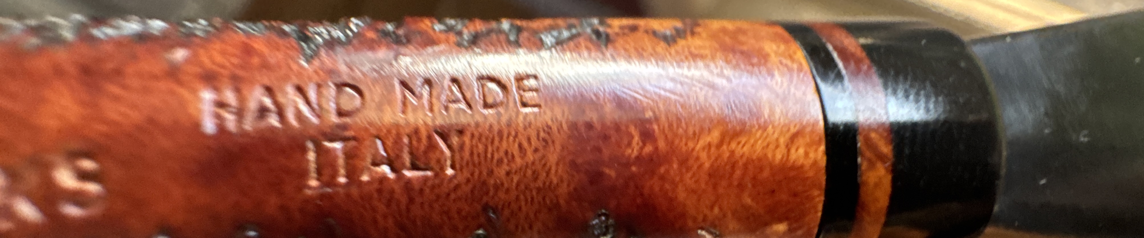 Ascorti Business SKS Hand Made Italy Sandblast Lovat Estate Pipe, Acrylic Saddle Stem, 9mm Filter, Sleeve and Box 19
