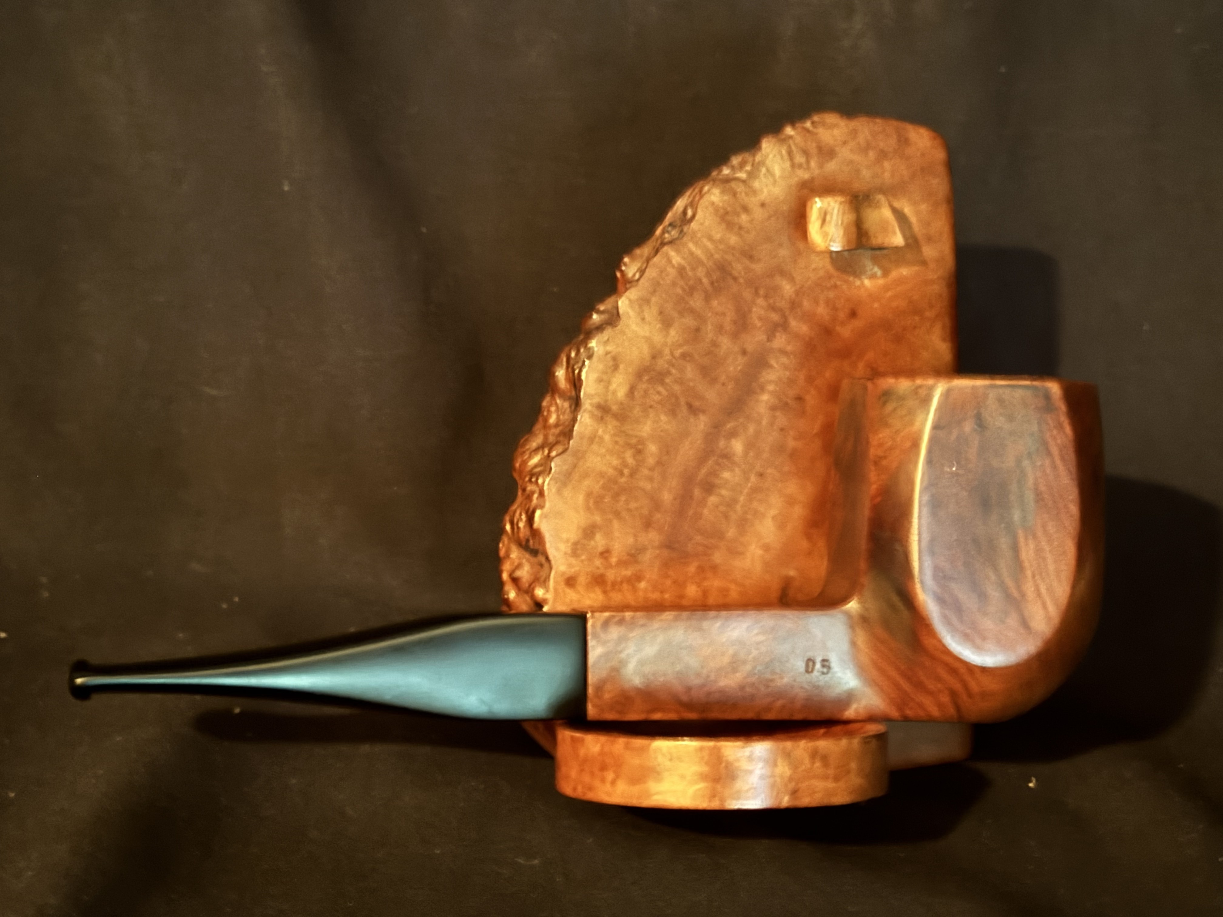 Ascot Nature 05 Paneled Straight Estate Pipe - Stamp: Ascot - Vulcanite Fishtail Stem, 9mm Filter 4