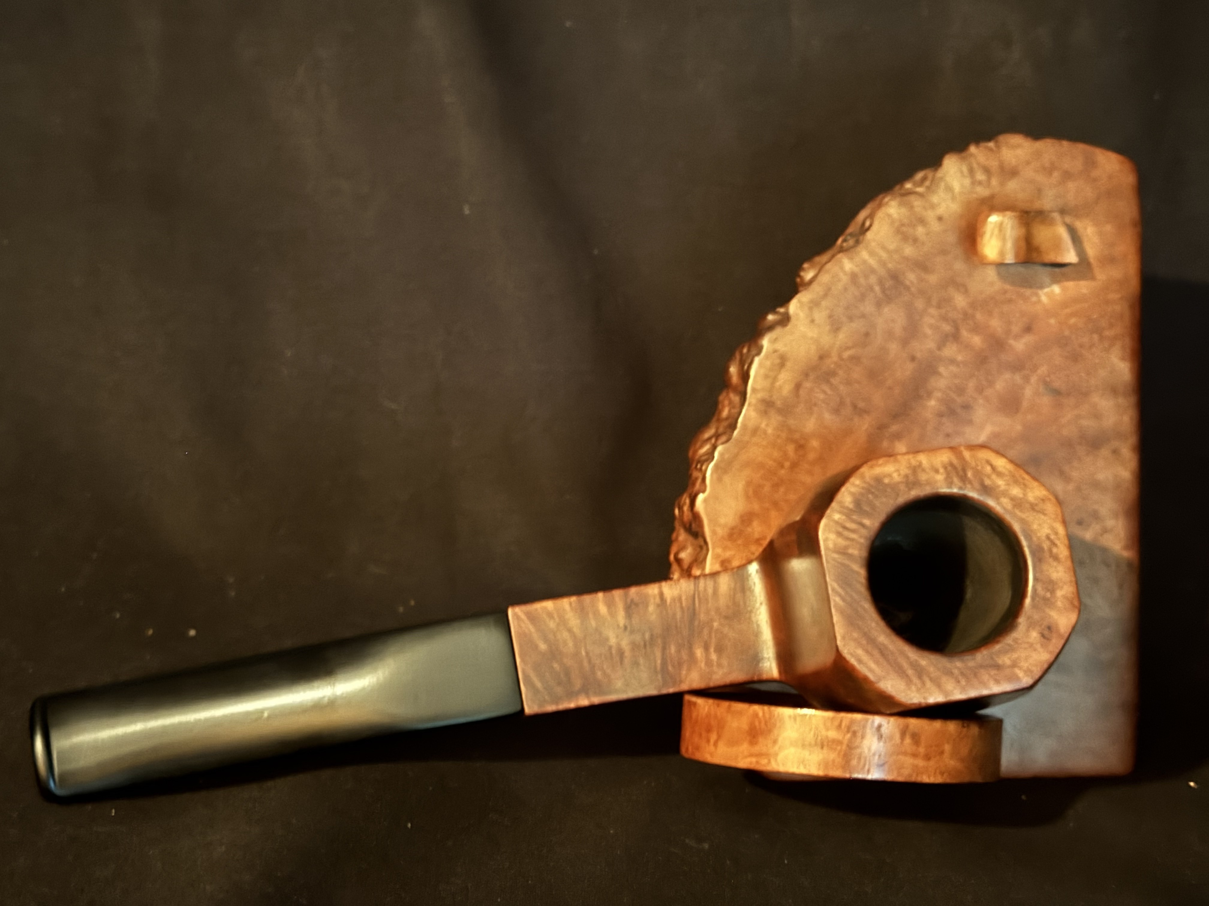 Ascot Nature 05 Paneled Straight Estate Pipe - Stamp: Ascot - Vulcanite Fishtail Stem, 9mm Filter 5