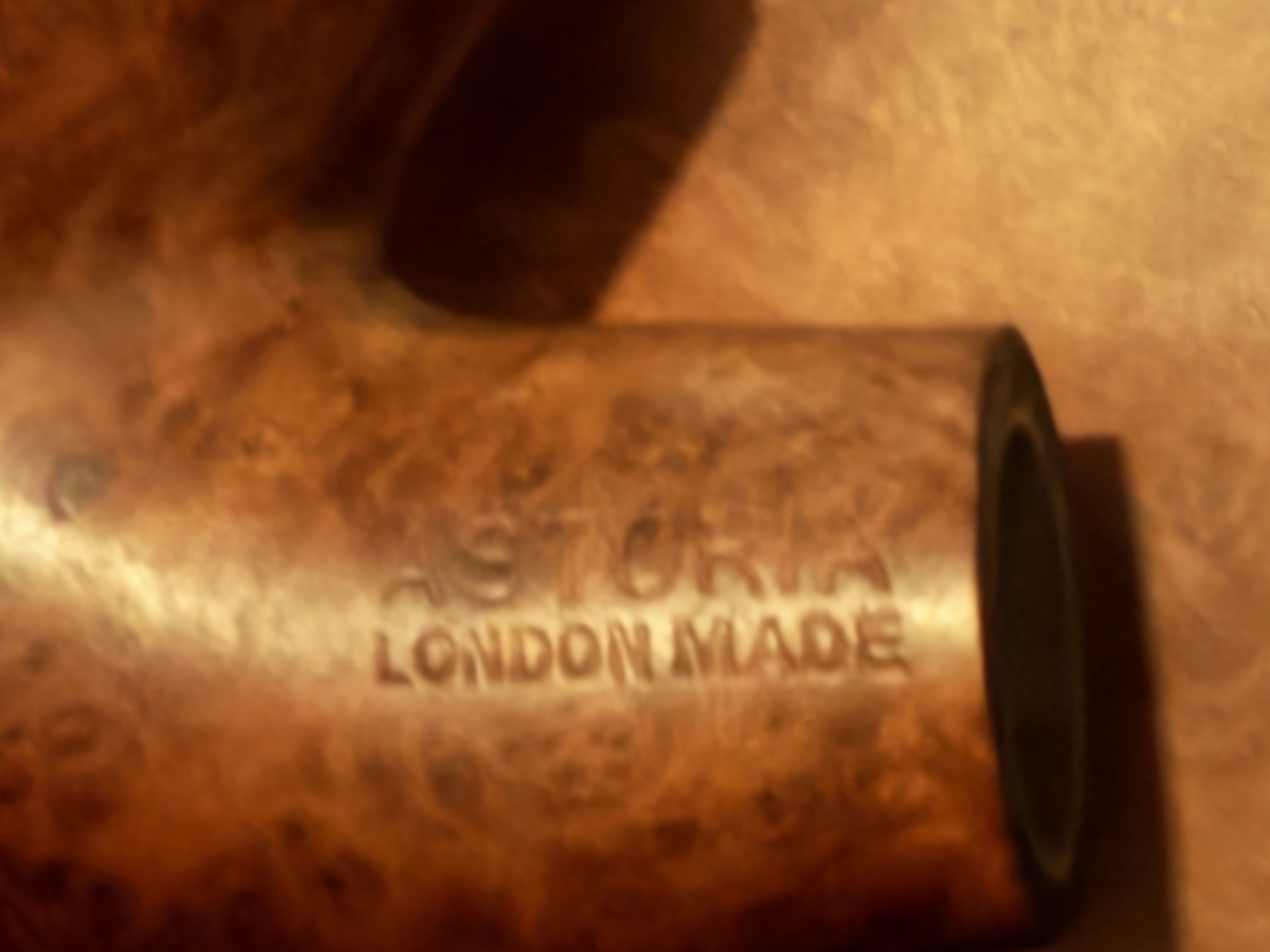 Astoria London Made Smooth Bent Billiard Estate Pipe - Vulcanite Saddle Stem, Fishtail Bit 11