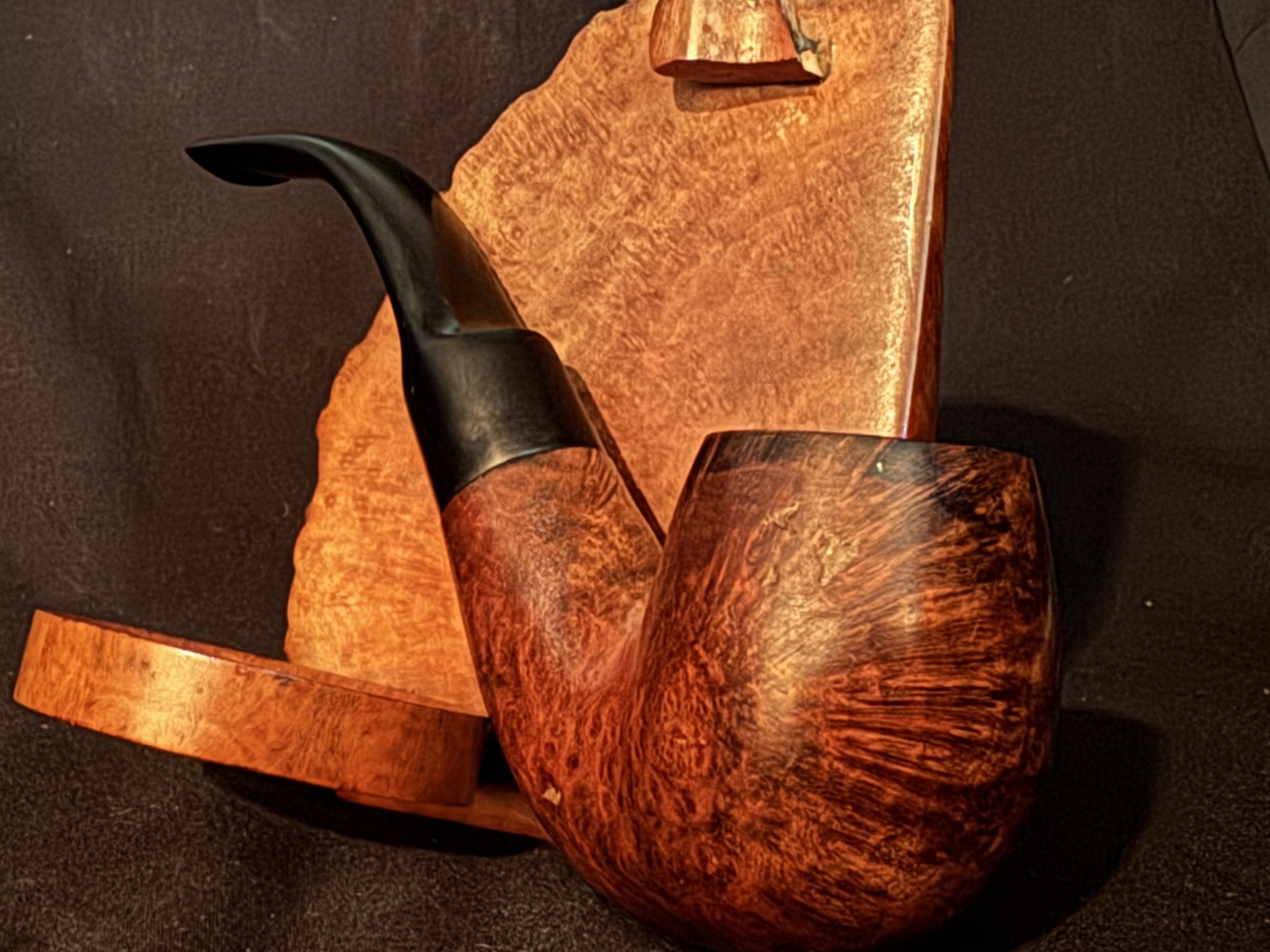 Astoria London Made Smooth Bent Billiard Estate Pipe - Vulcanite Saddle Stem, Fishtail Bit 8