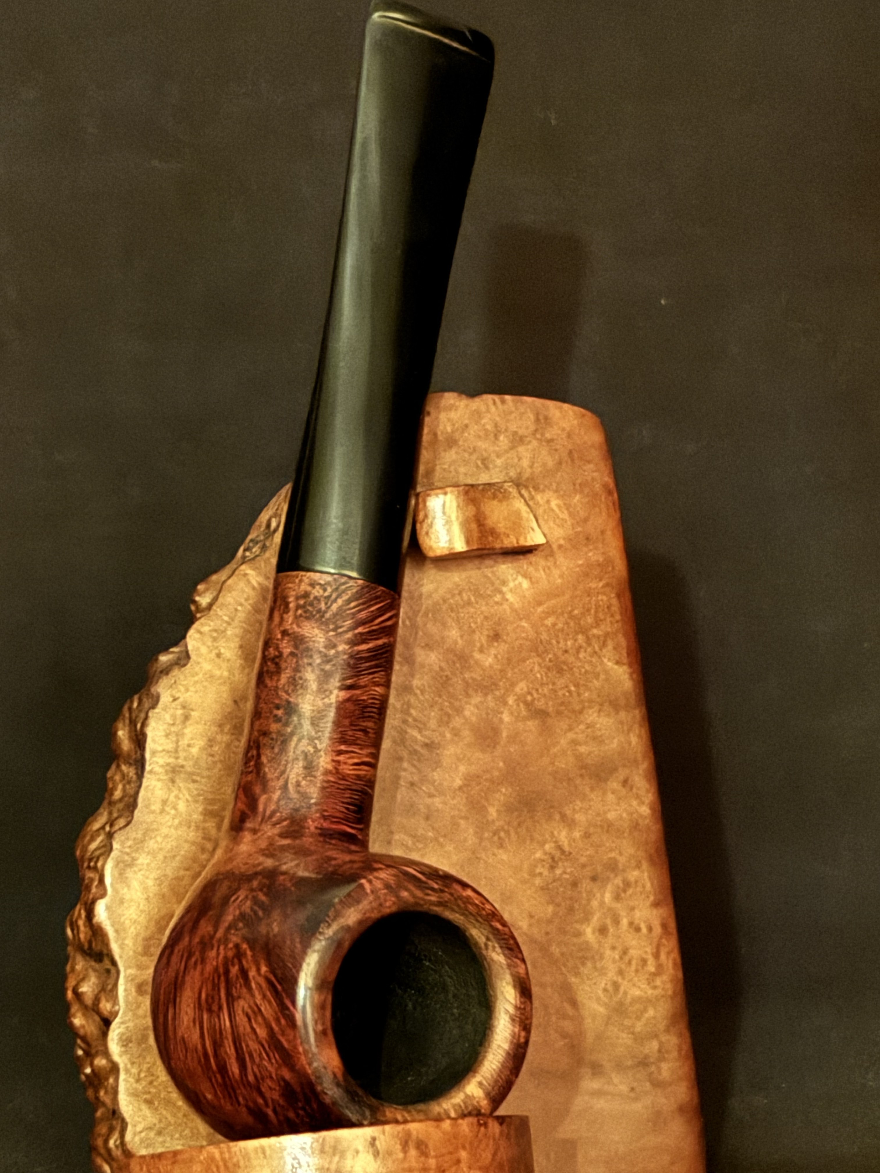 Atlas Made in Denmark Smooth Straight Apple Estate Pipe - Vulcanite Tapered Stem, 9mm Filter, Fishtail 2