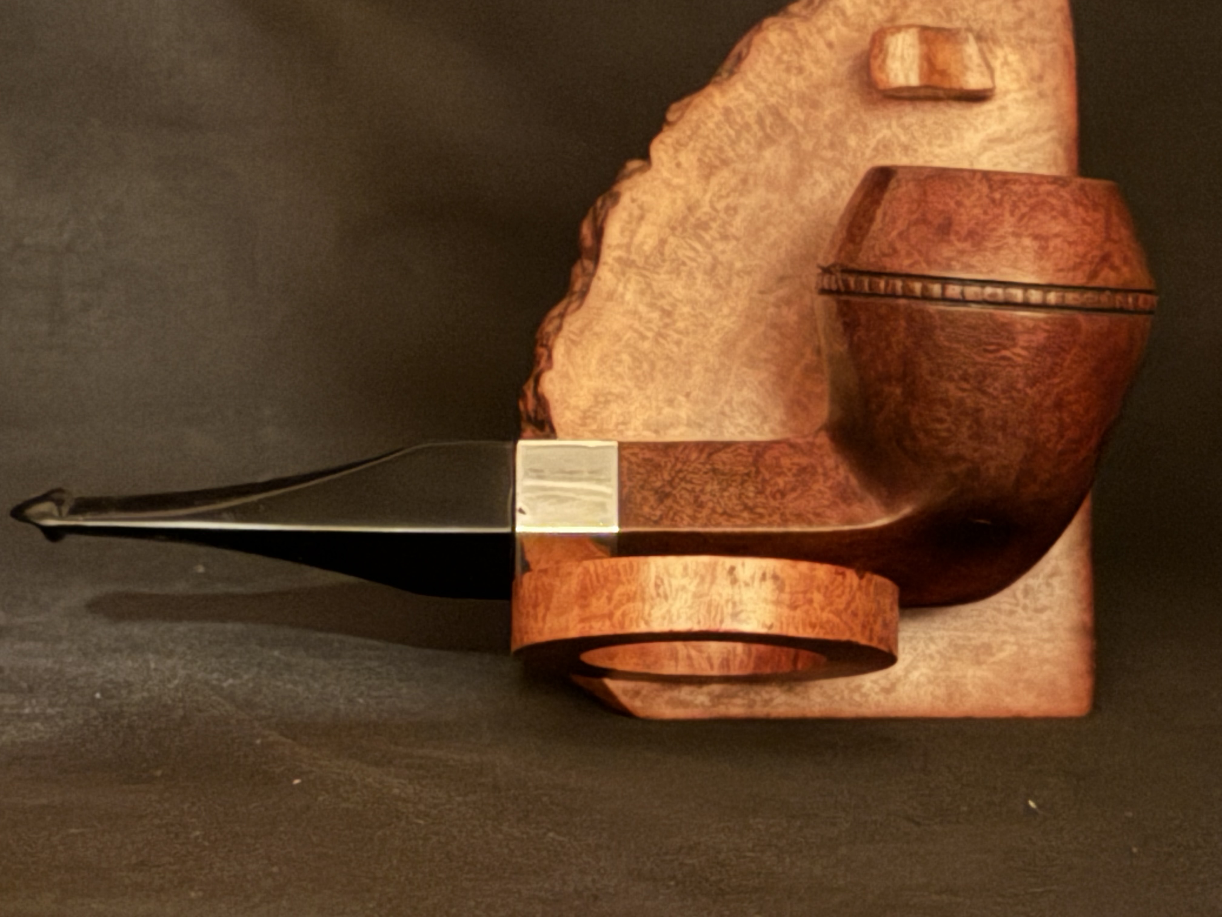 Peterson Sherlock Holmes Baker Street Vulcanite Diamond Stem Era 1990s Estate Pipe 4