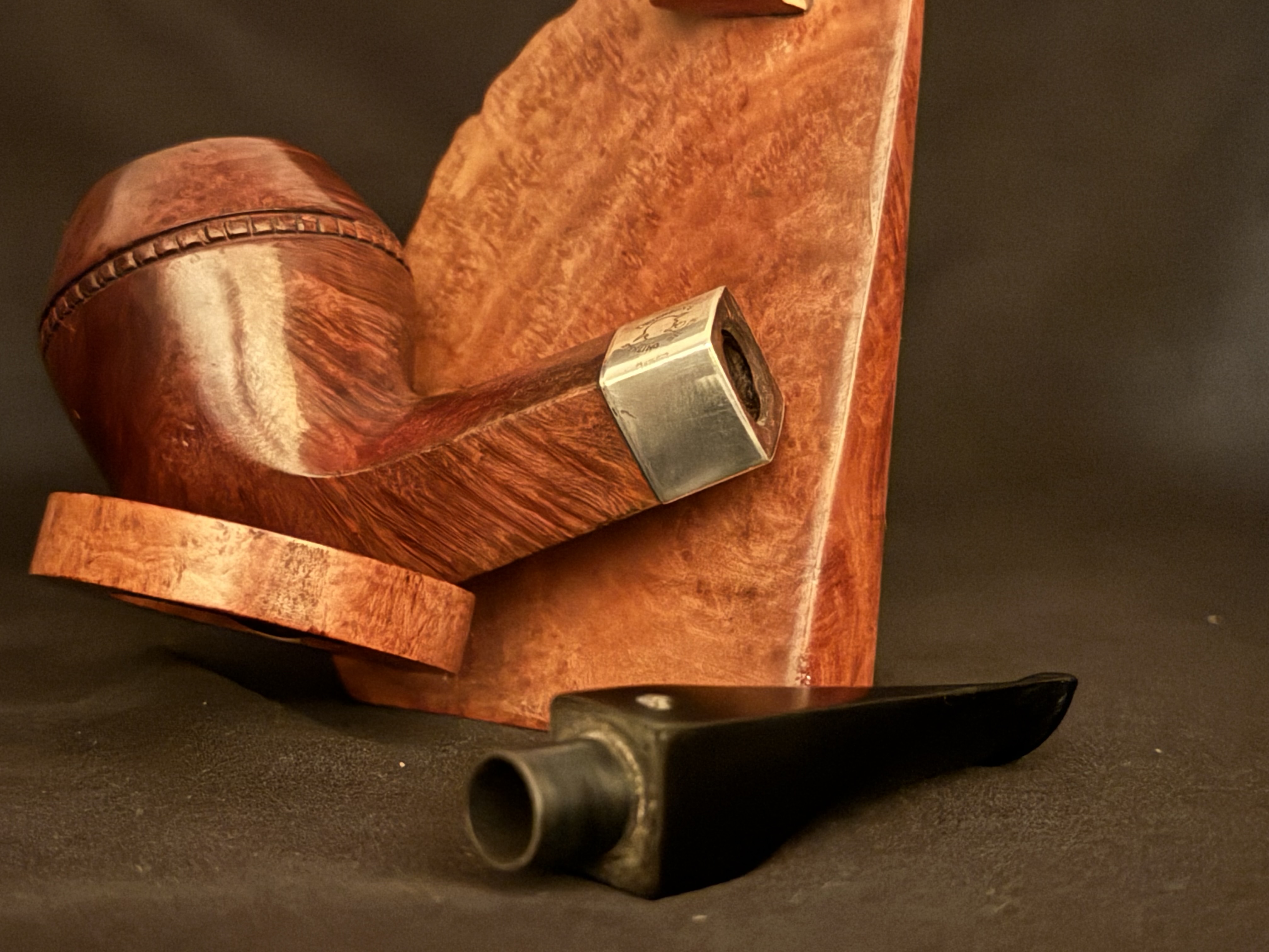 Peterson Sherlock Holmes Baker Street Vulcanite Diamond Stem Era 1990s Estate Pipe 12