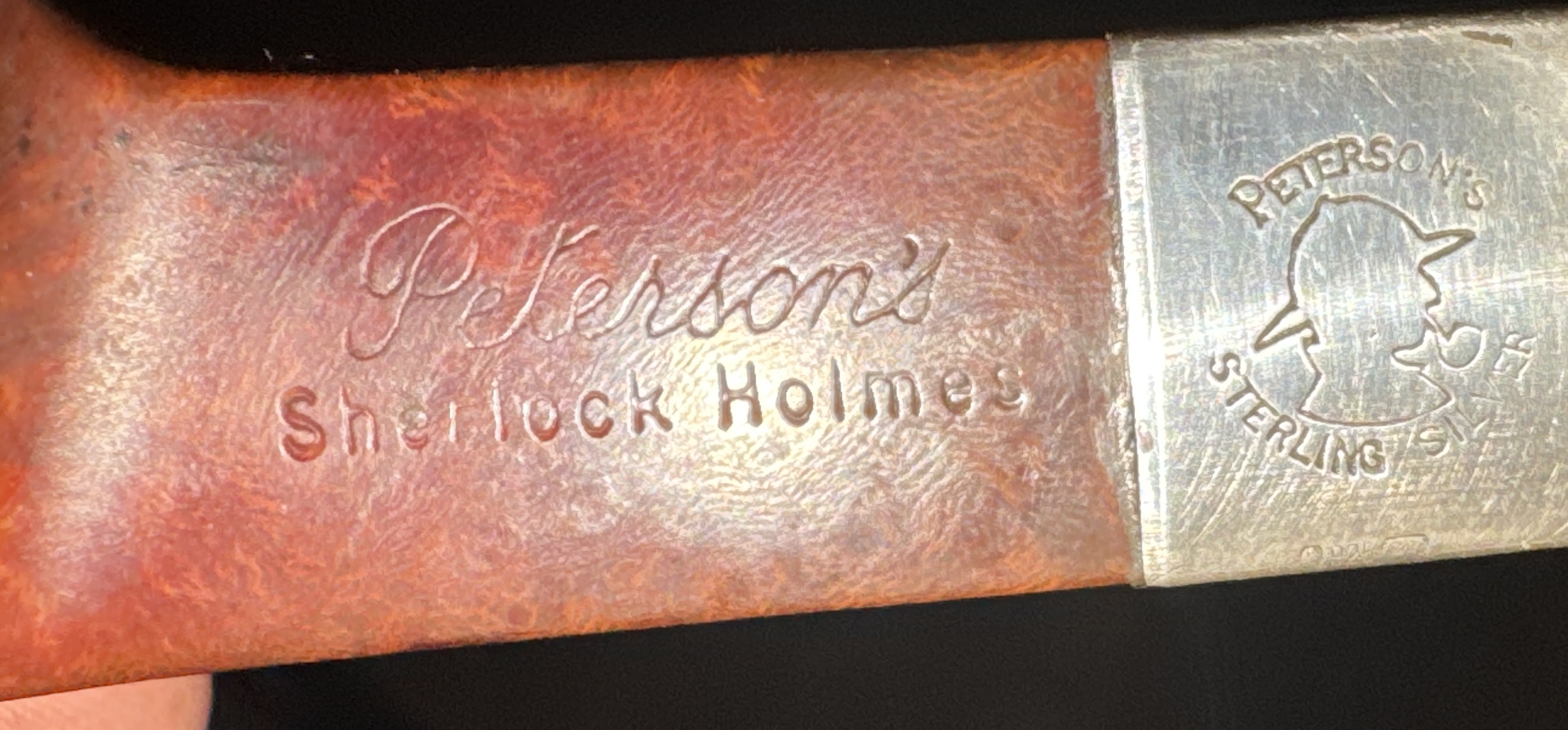 Peterson Sherlock Holmes Baker Street Vulcanite Diamond Stem Era 1990s Estate Pipe 14