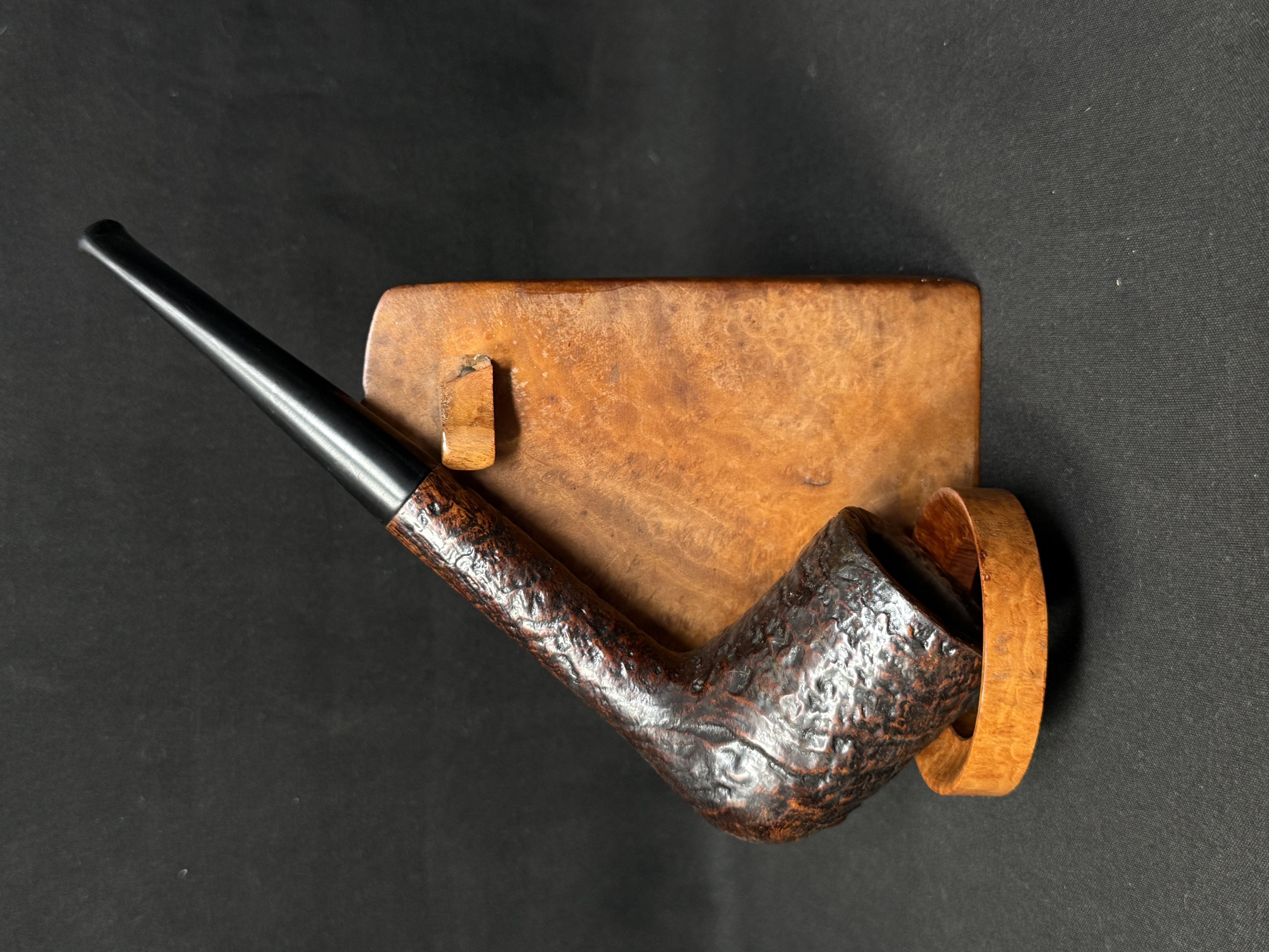 Bari Deluxe 756 Sandblasted Straight Billiard Estate Pipe Denmark 2