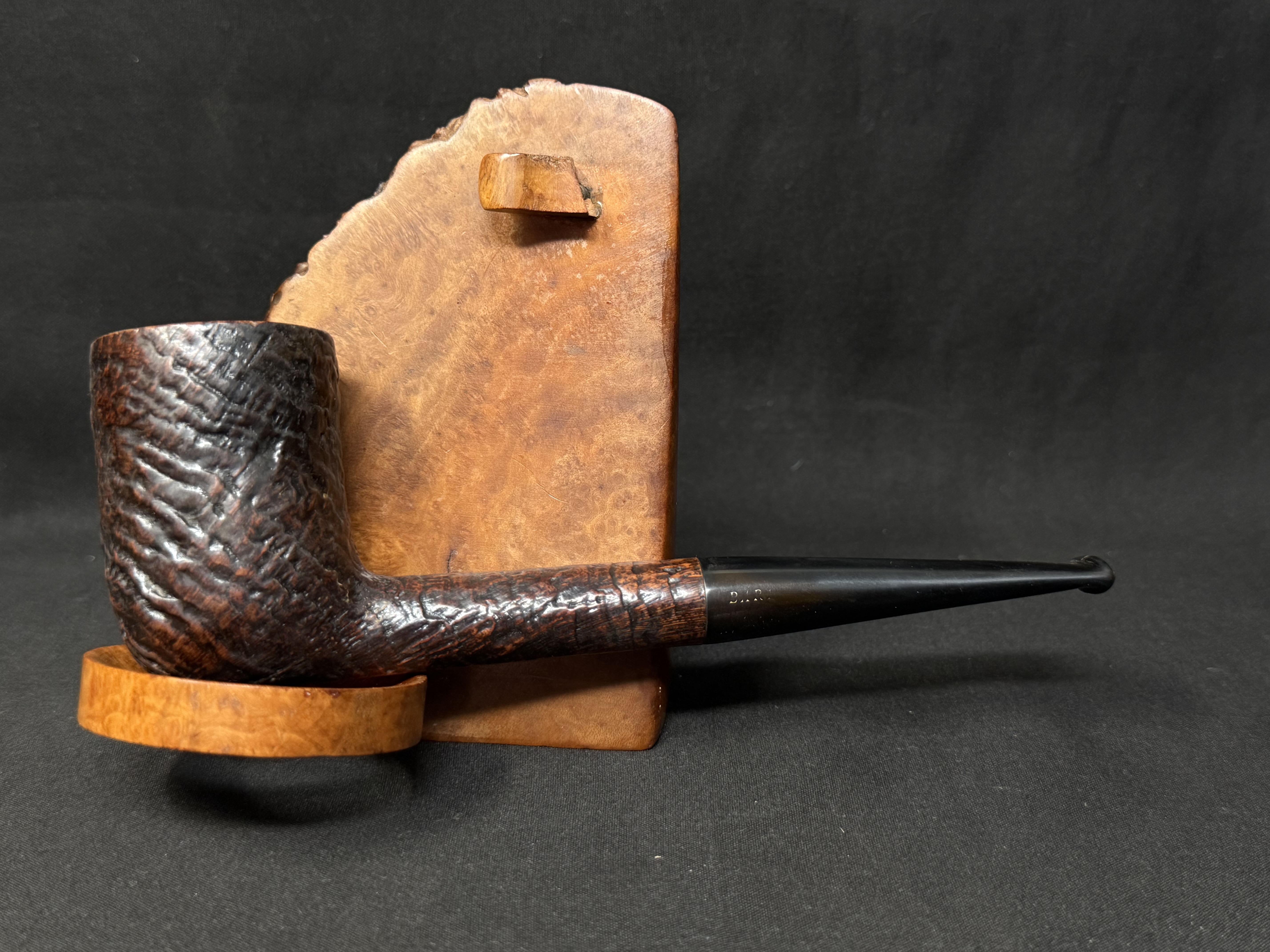 Bari Deluxe 756 Sandblasted Straight Billiard Estate Pipe Denmark 3
