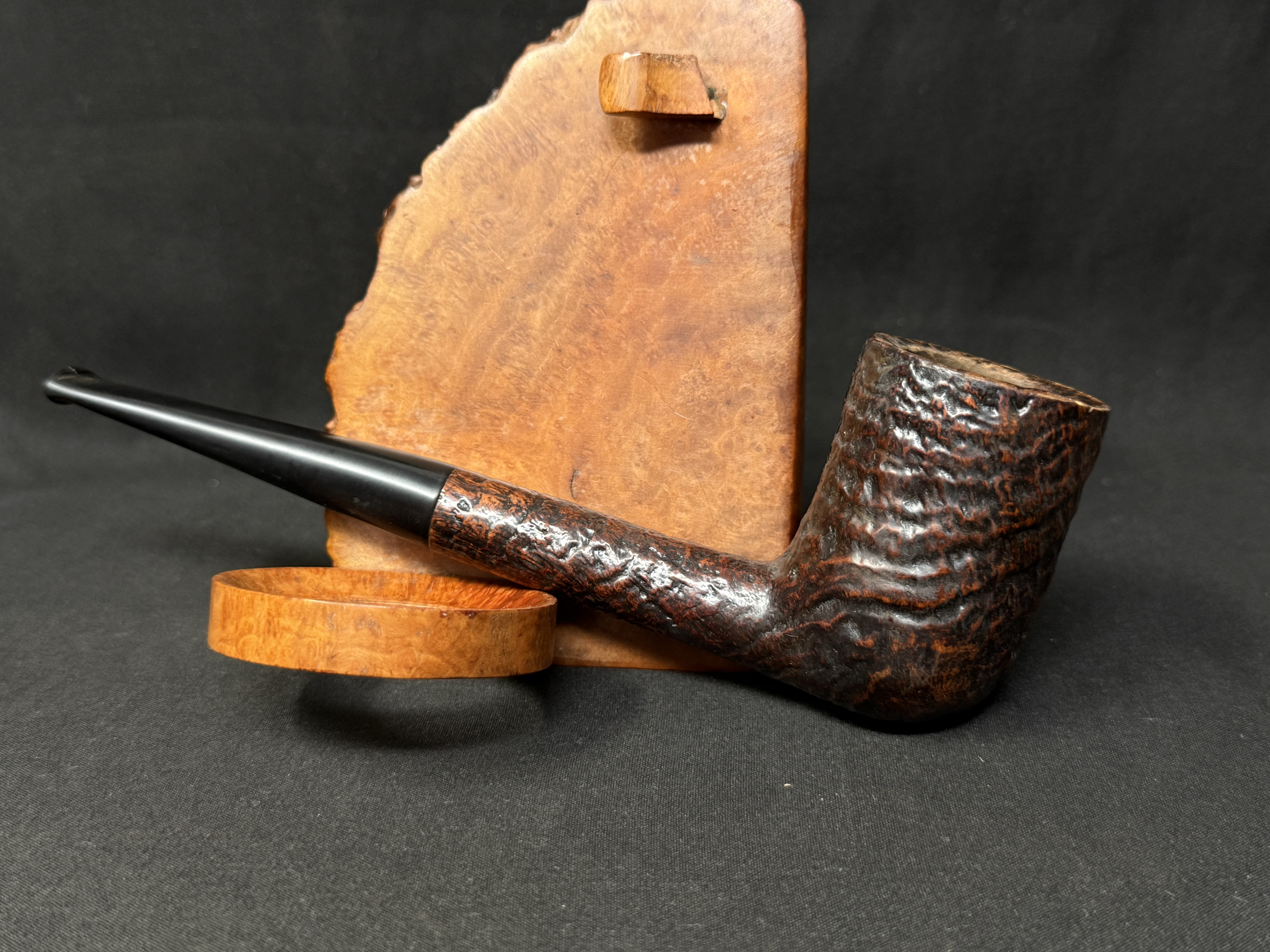 Bari Deluxe 756 Sandblasted Straight Billiard Estate Pipe Denmark 4