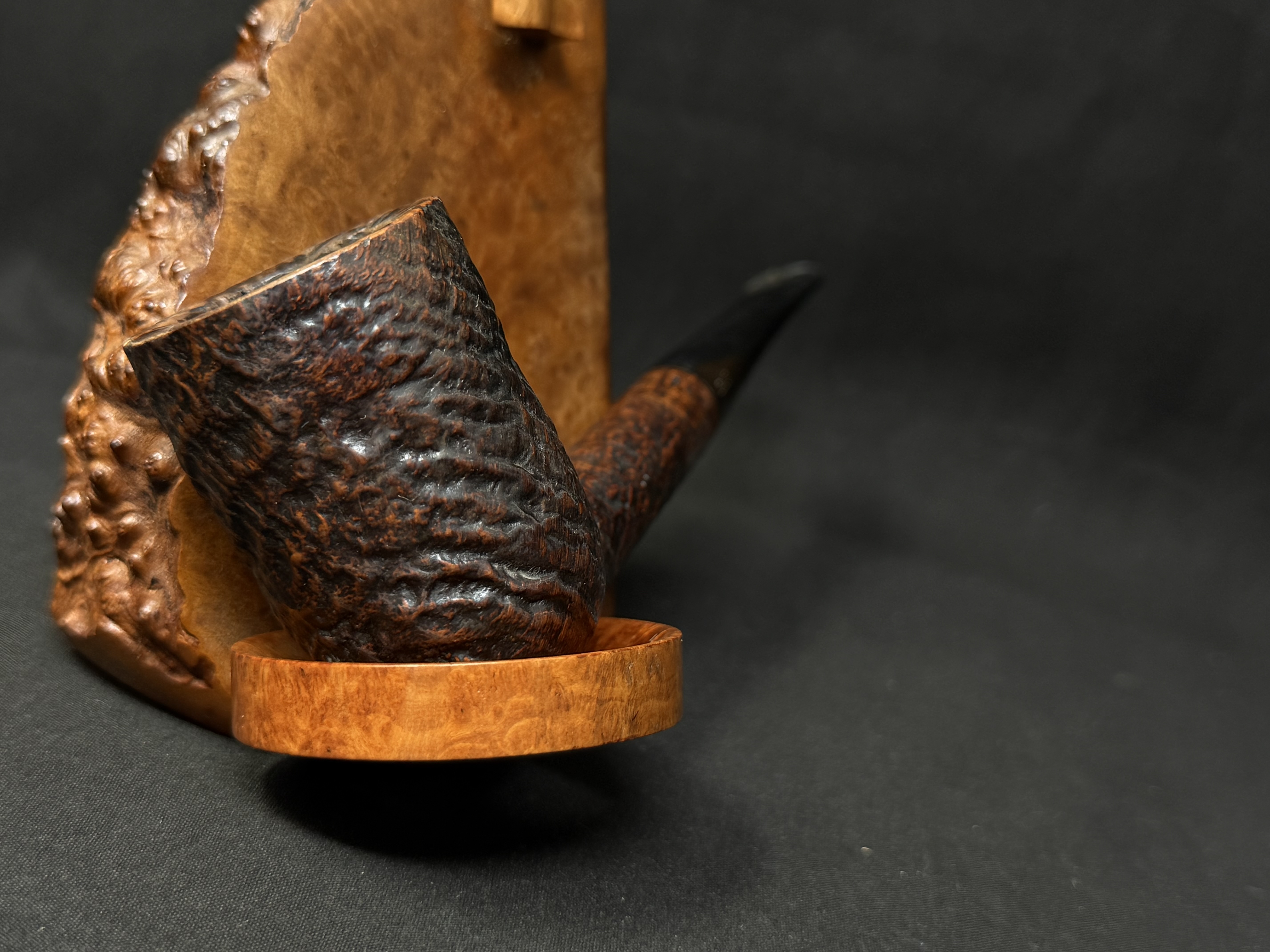 Bari Deluxe 756 Sandblasted Straight Billiard Estate Pipe Denmark 9