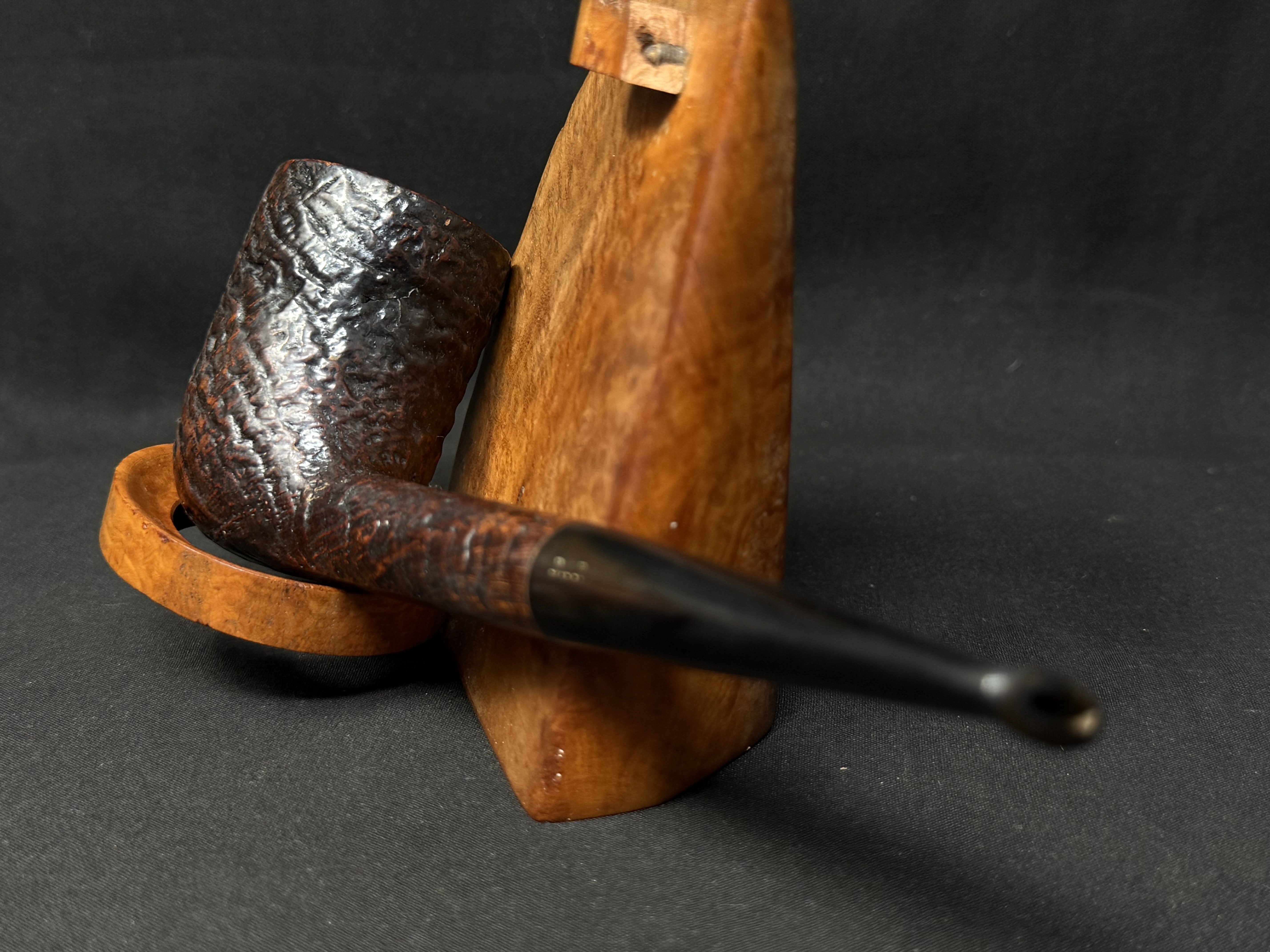 Bari Deluxe 756 Sandblasted Straight Billiard Estate Pipe Denmark 7