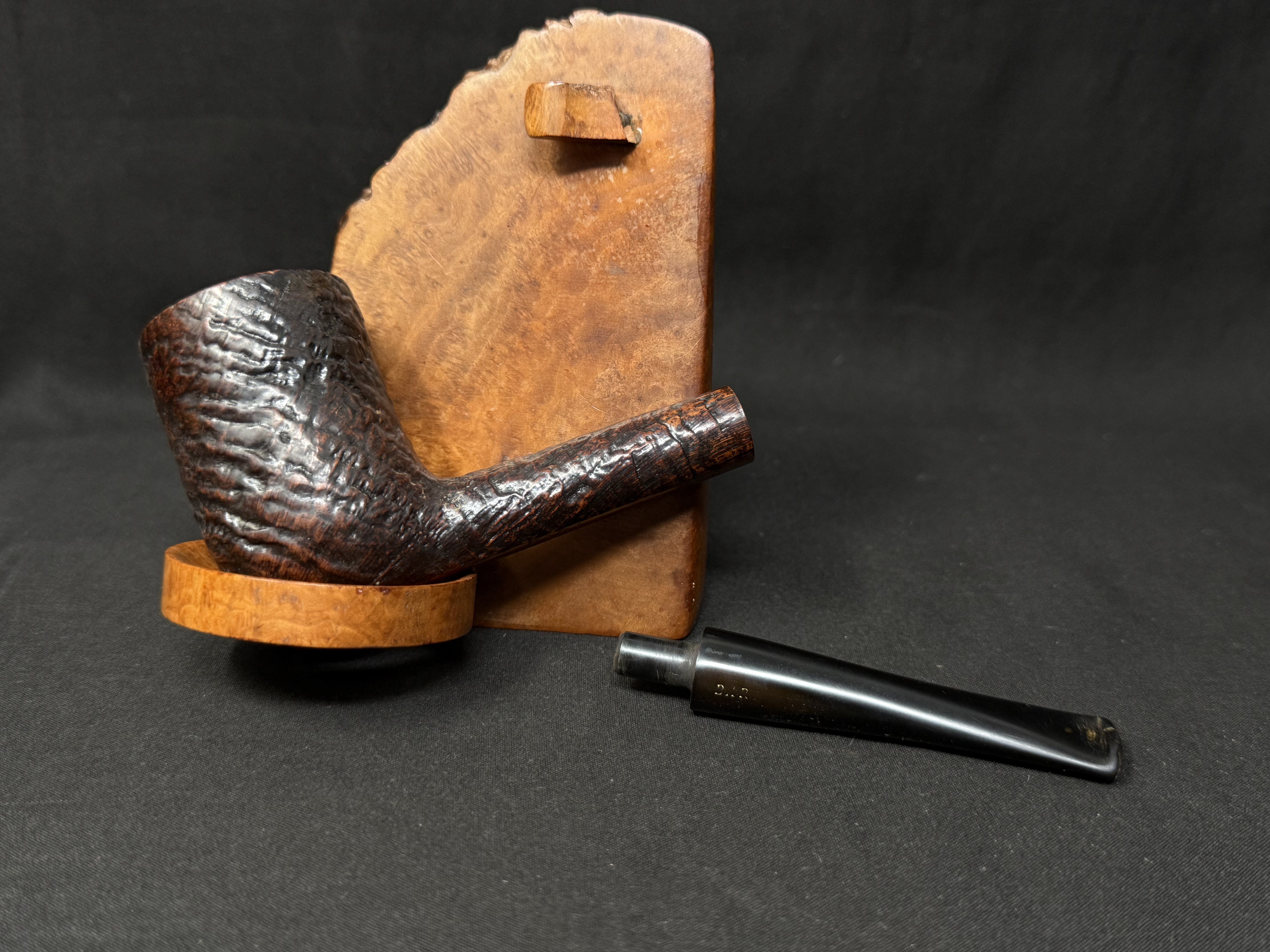 Bari Deluxe 756 Sandblasted Straight Billiard Estate Pipe Denmark 8