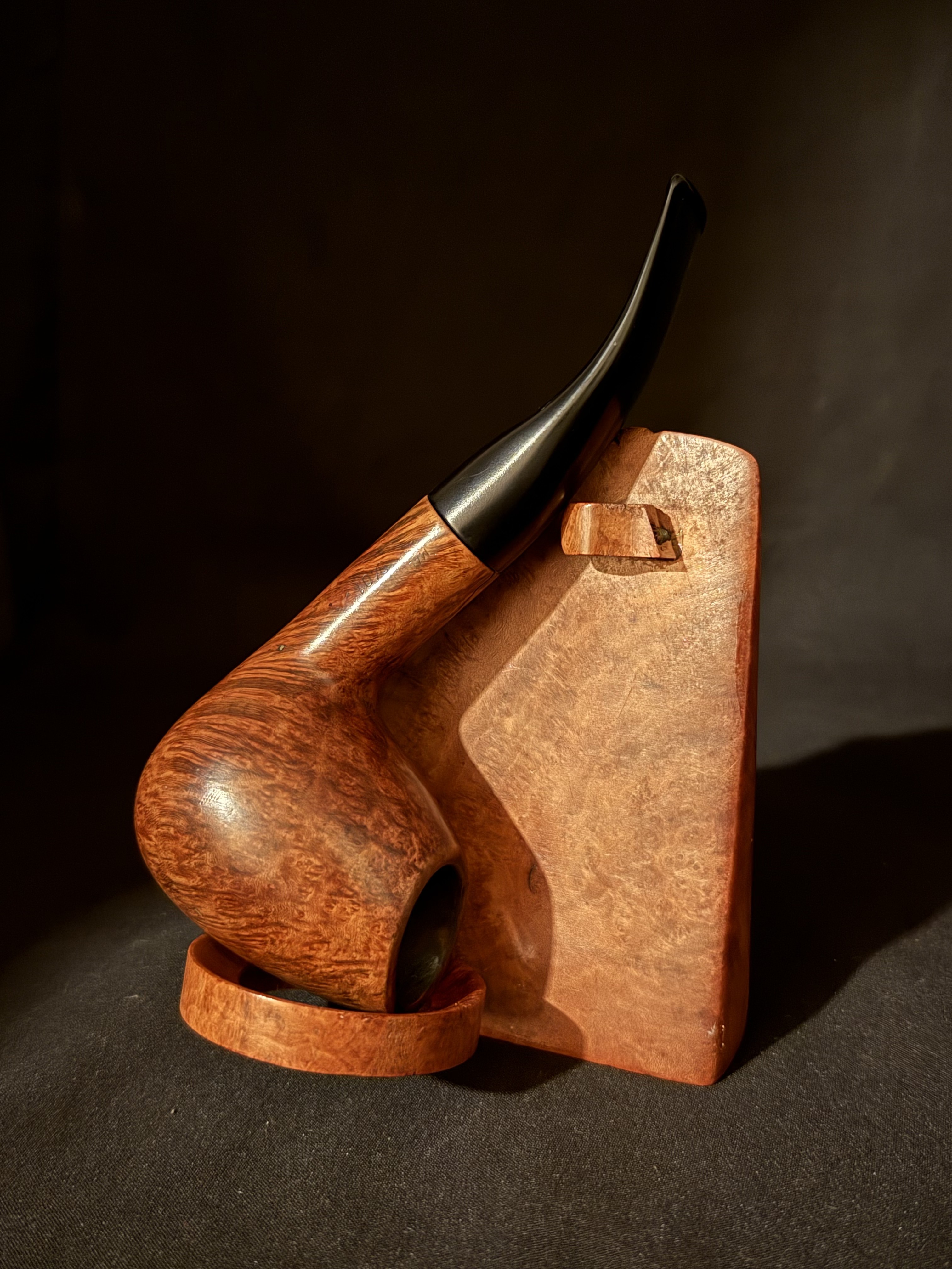 Bari Squash Smooth Bent Billiard 9401 Danish Estate Pipe 2
