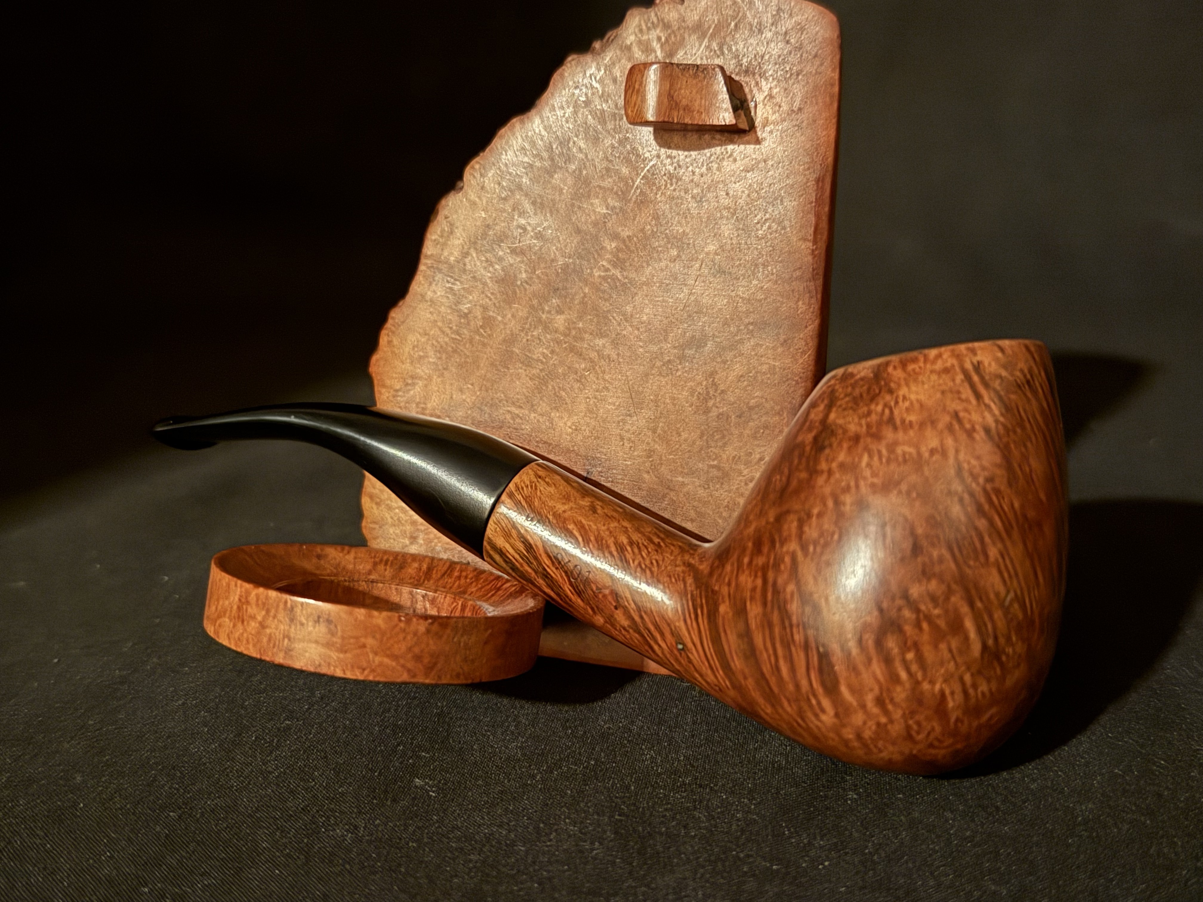 Bari Squash Smooth Bent Billiard 9401 Danish Estate Pipe 4