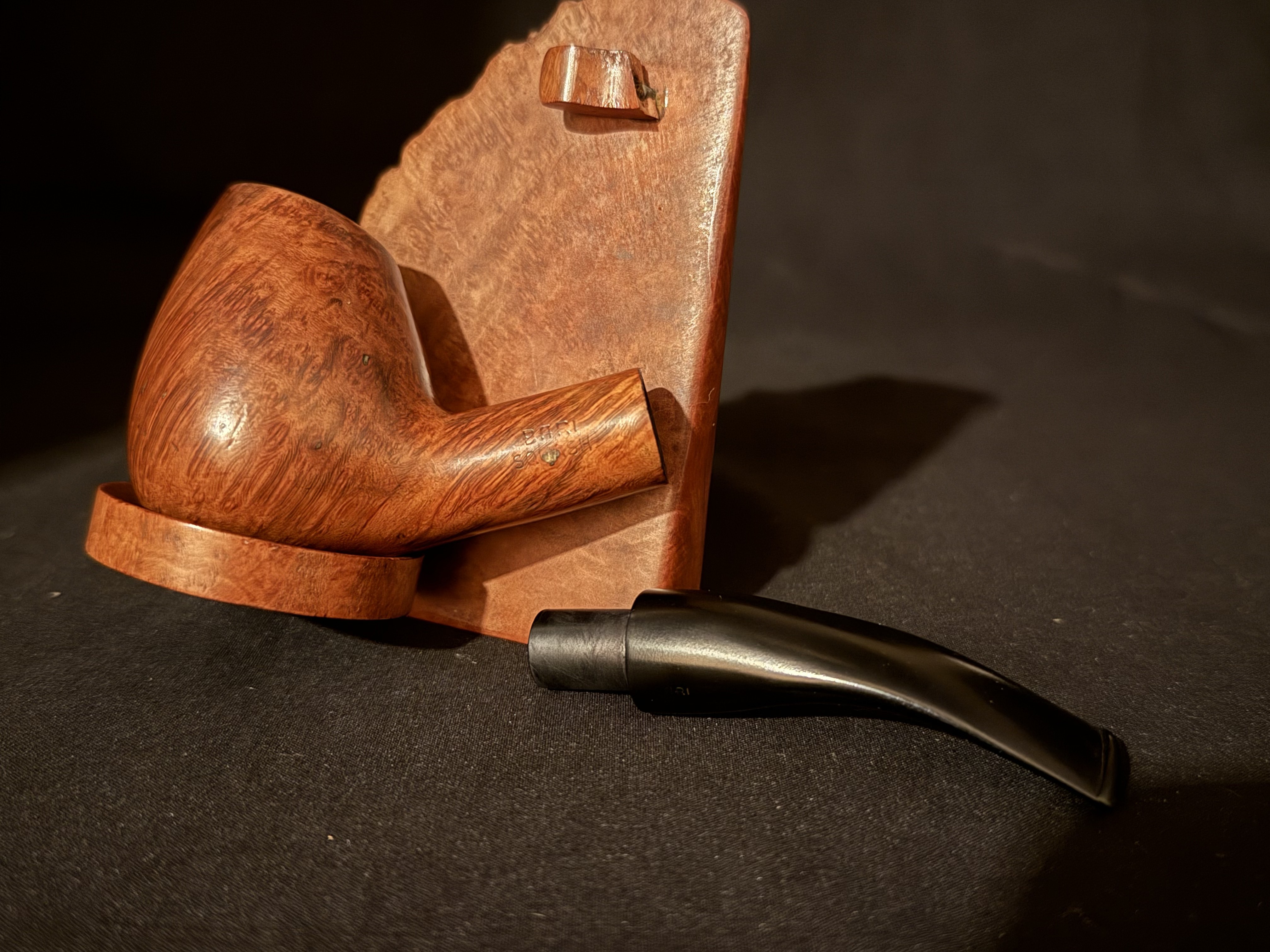 Bari Squash Smooth Bent Billiard 9401 Danish Estate Pipe 13
