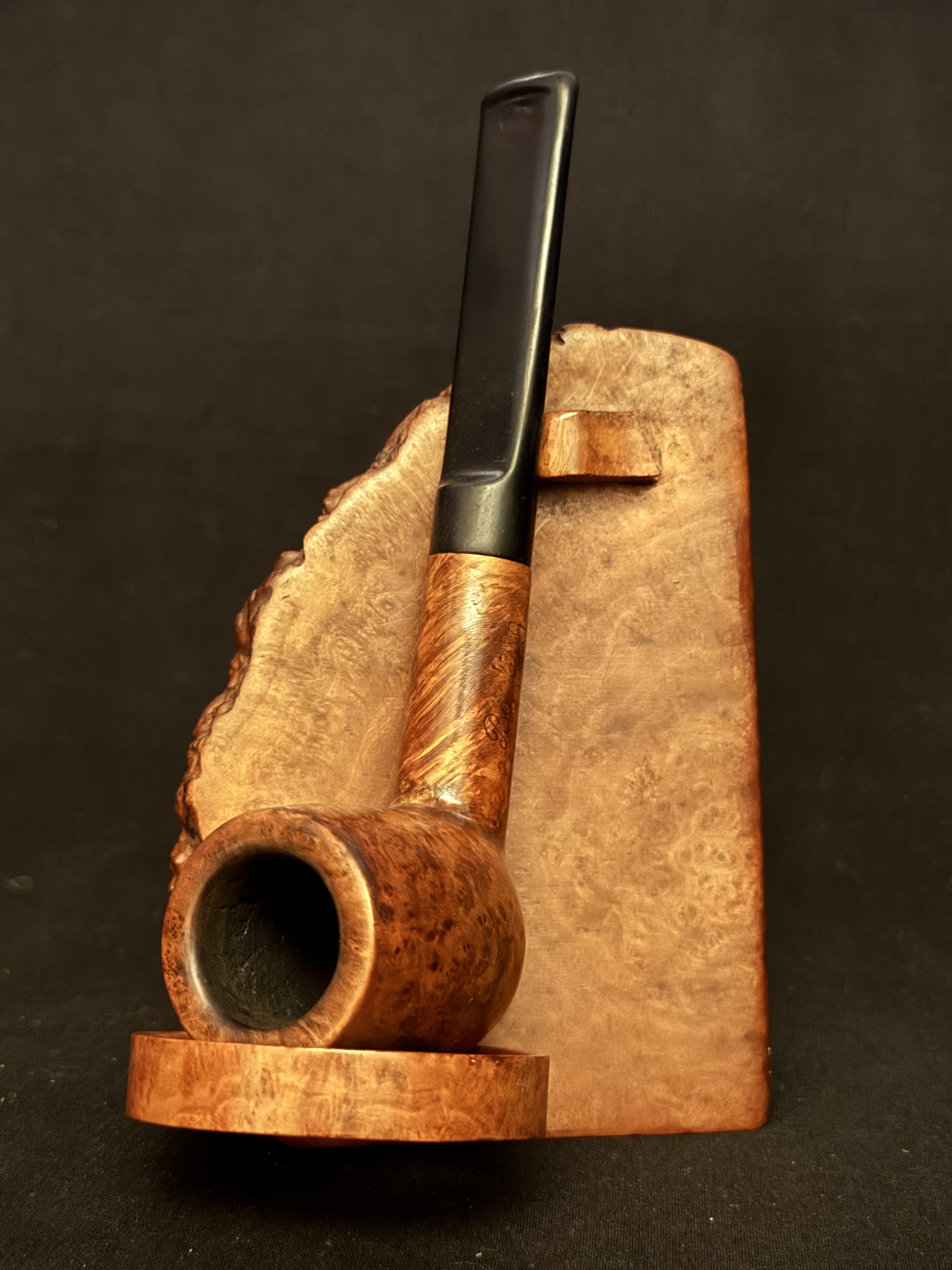 Barling England Smooth Straight Billiard Vulcanite Saddle Stem Estate Pipe