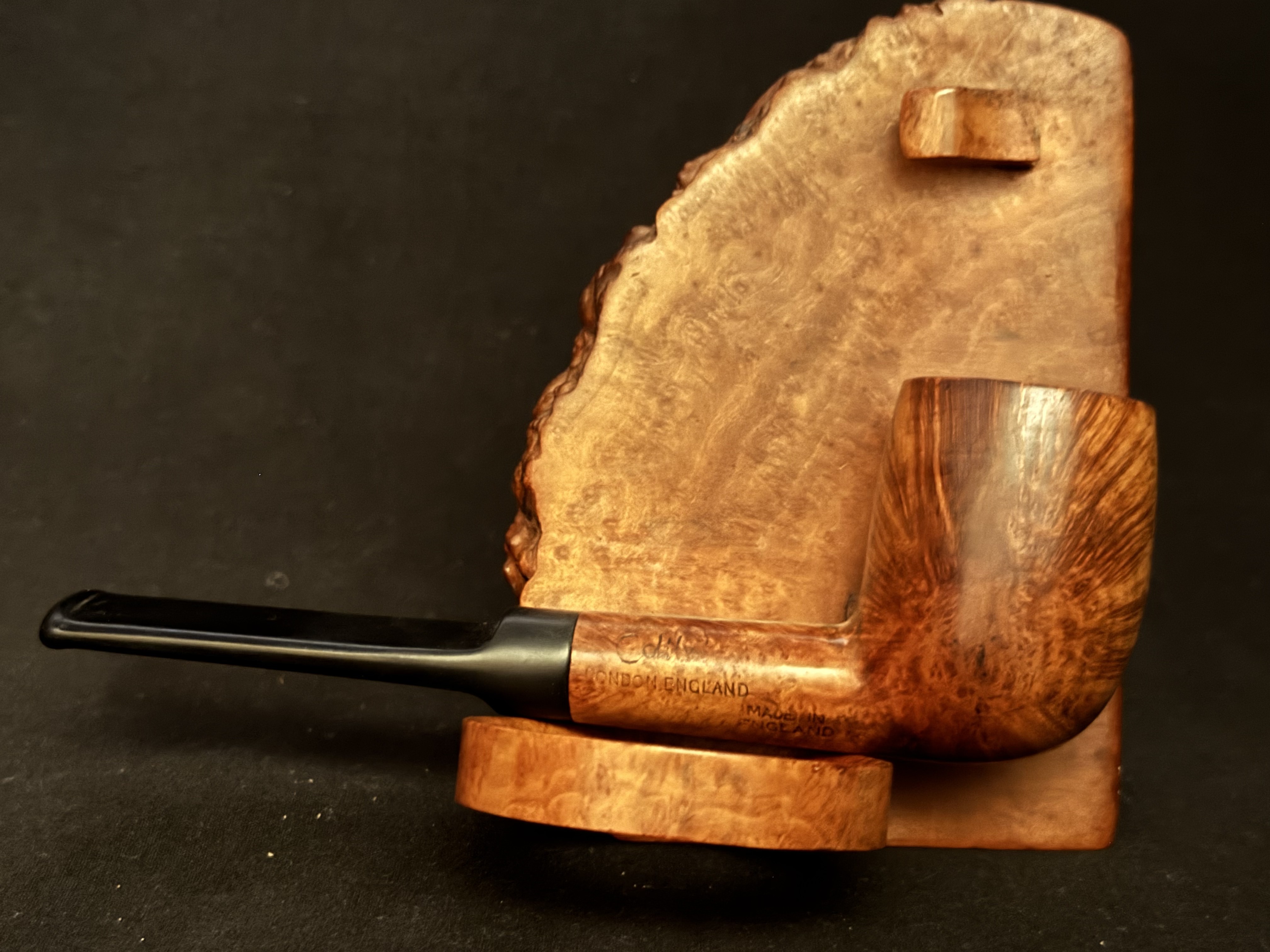 Barling England Smooth Straight Billiard Vulcanite Saddle Stem Estate Pipe 4