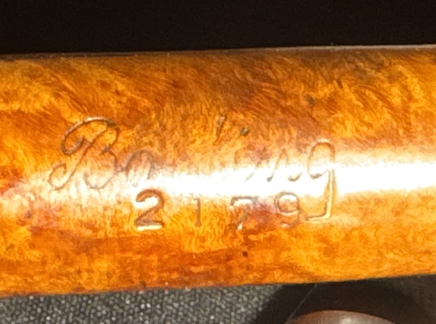 Barling England Smooth Straight Billiard Vulcanite Saddle Stem Estate Pipe 10