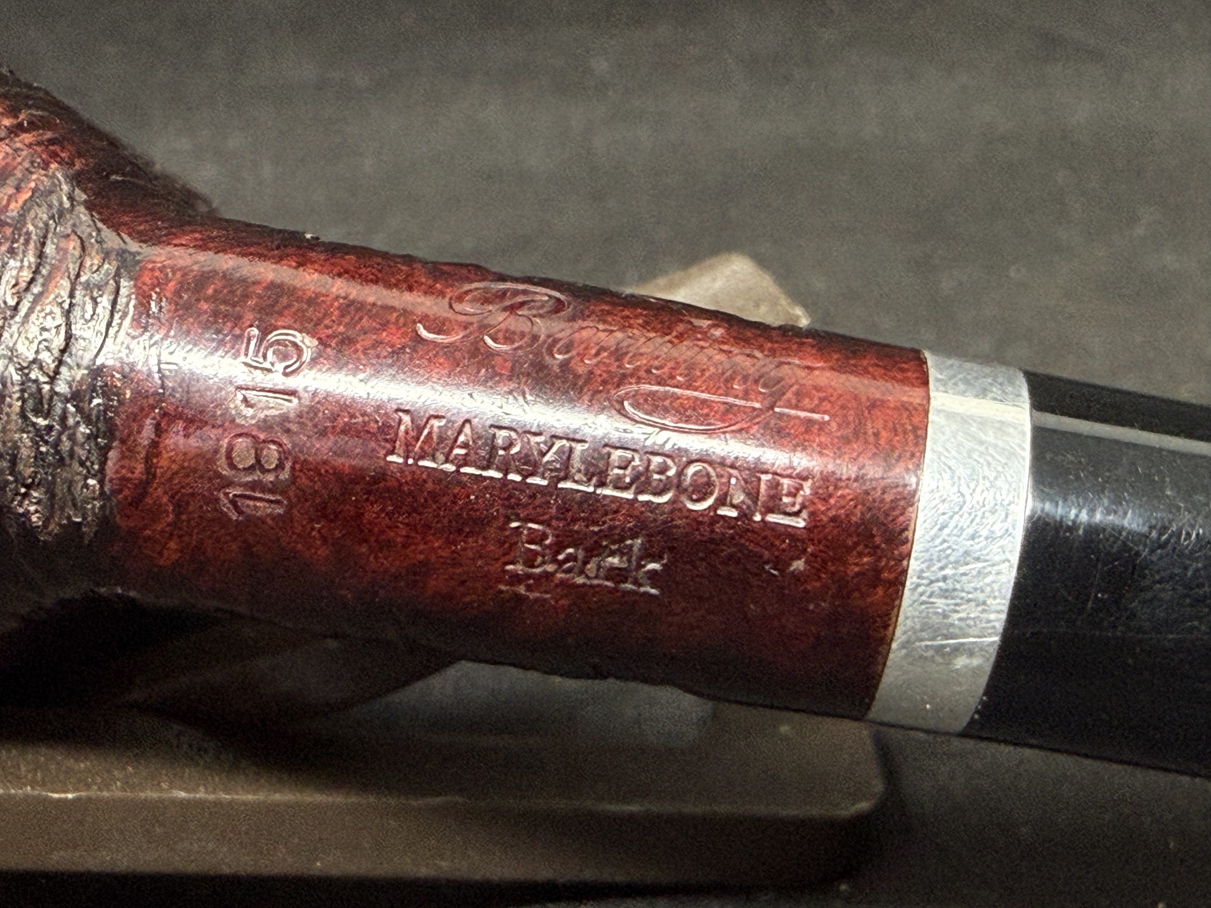 Barling Marylebone Bark 1815 9mm Estate Pipe - English Briar 6