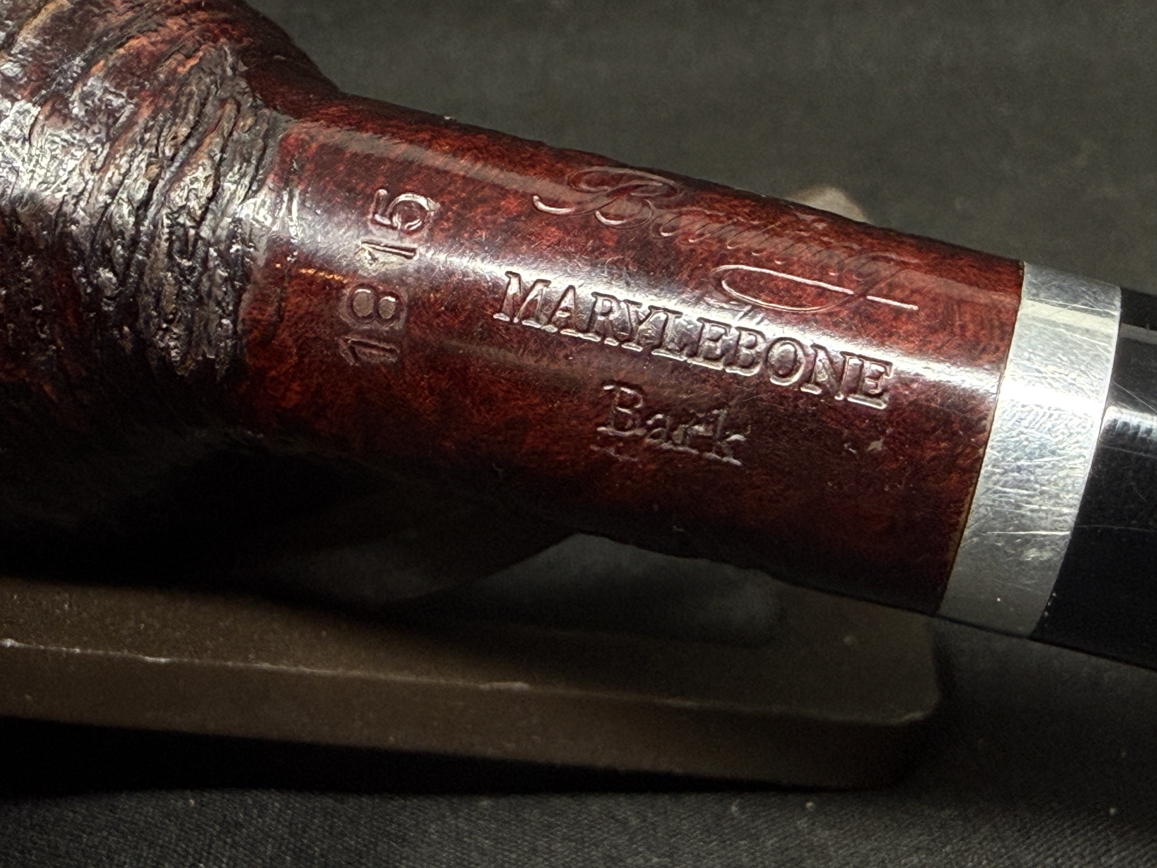 Barling Marylebone Bark 1815 9mm Estate Pipe - English Briar 8