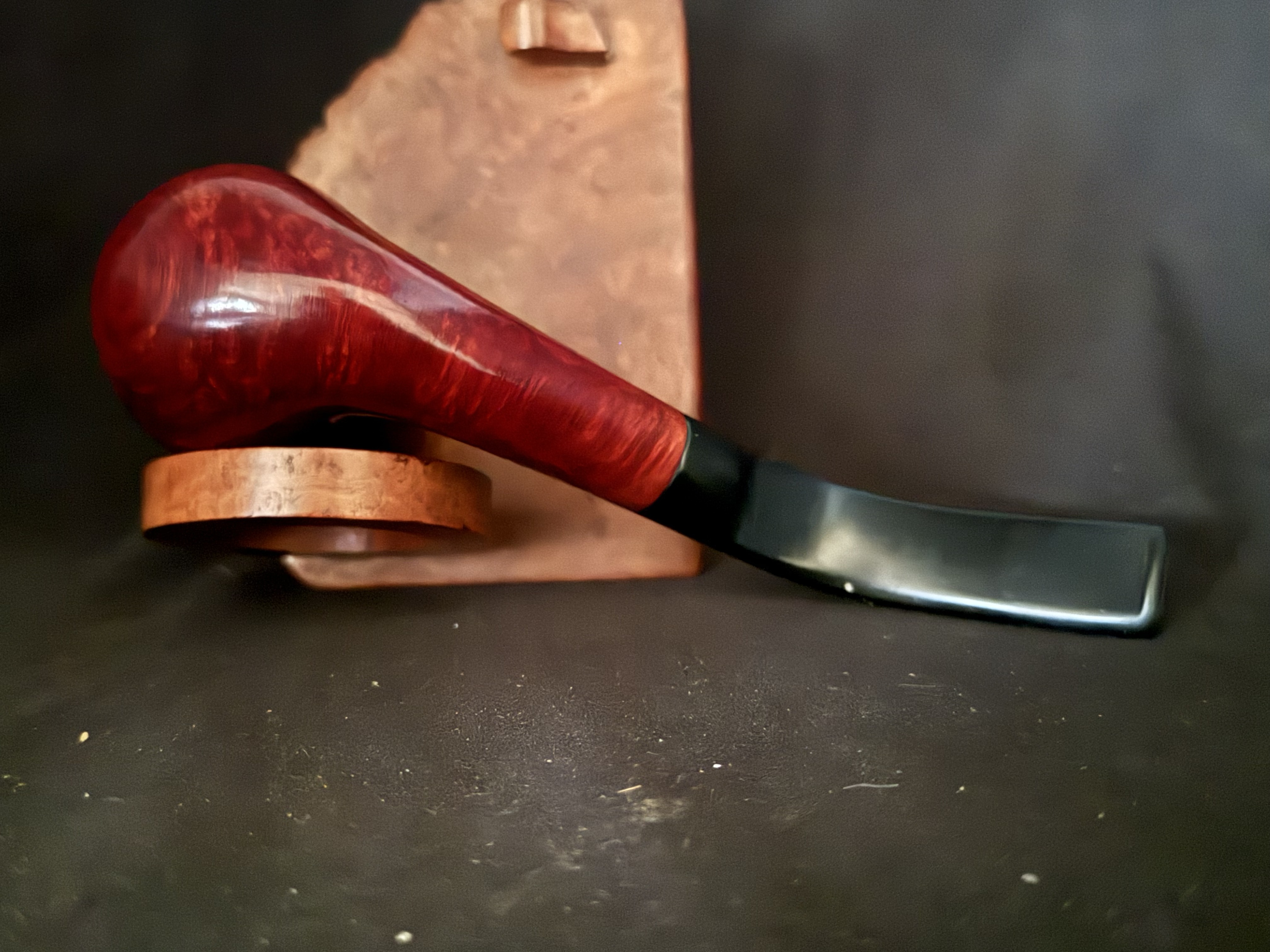 Barling T.V.F. 5639 London England Smooth Bent Billiard Estate Pipe, Saddle Stem 6
