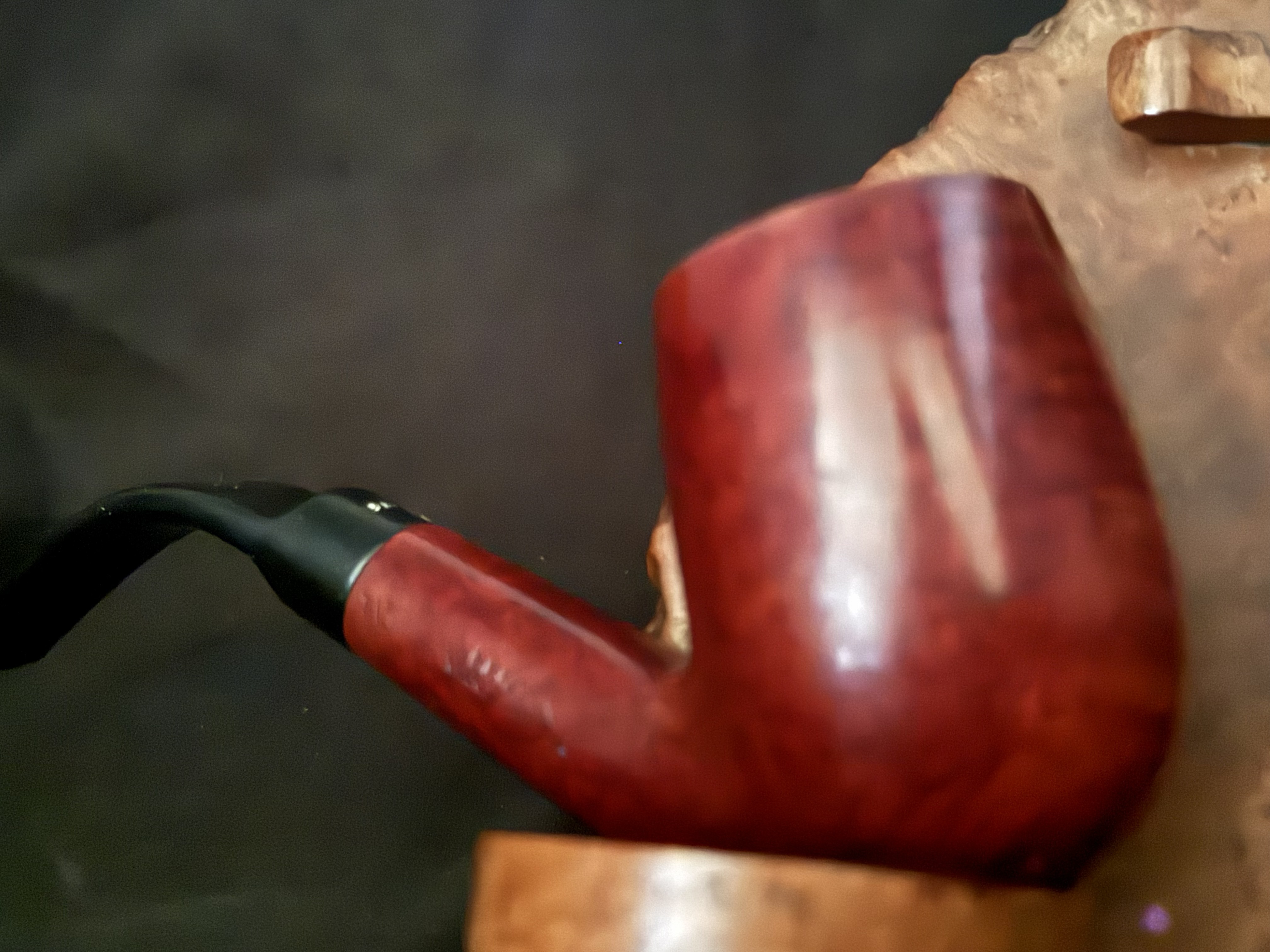 Barling T.V.F. 5639 London England Smooth Bent Billiard Estate Pipe, Saddle Stem 8